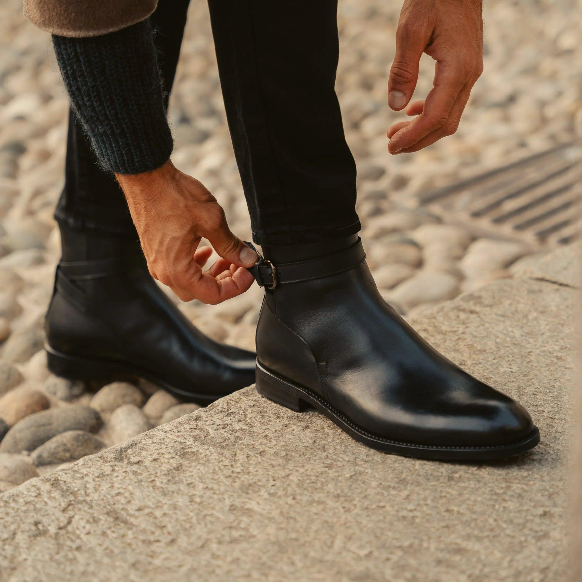 Abelius - Chaussures Homme Jodhpur Noir - KINGDOMIX