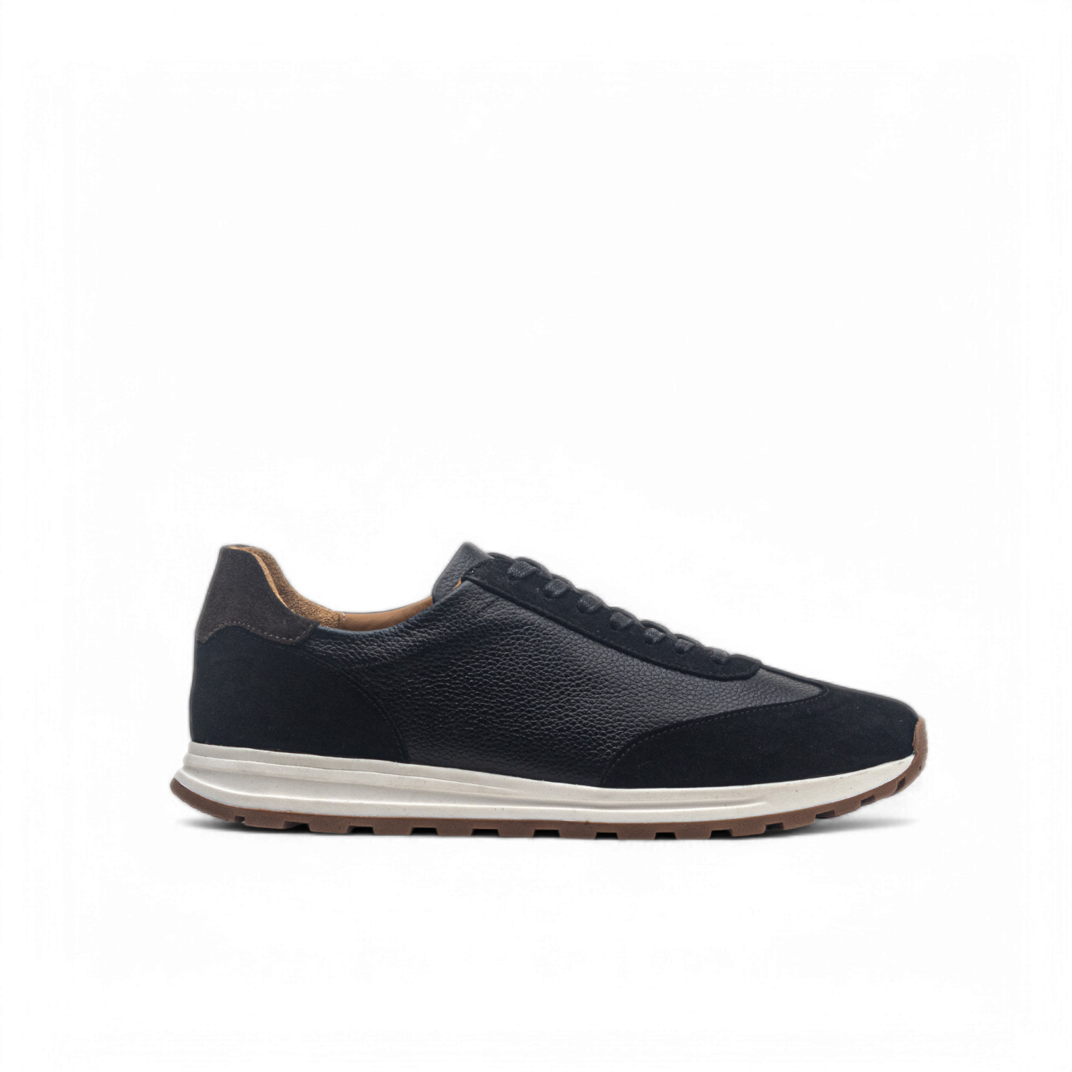 ANELLA TRAINER - Cuir et Daim Velours Noir