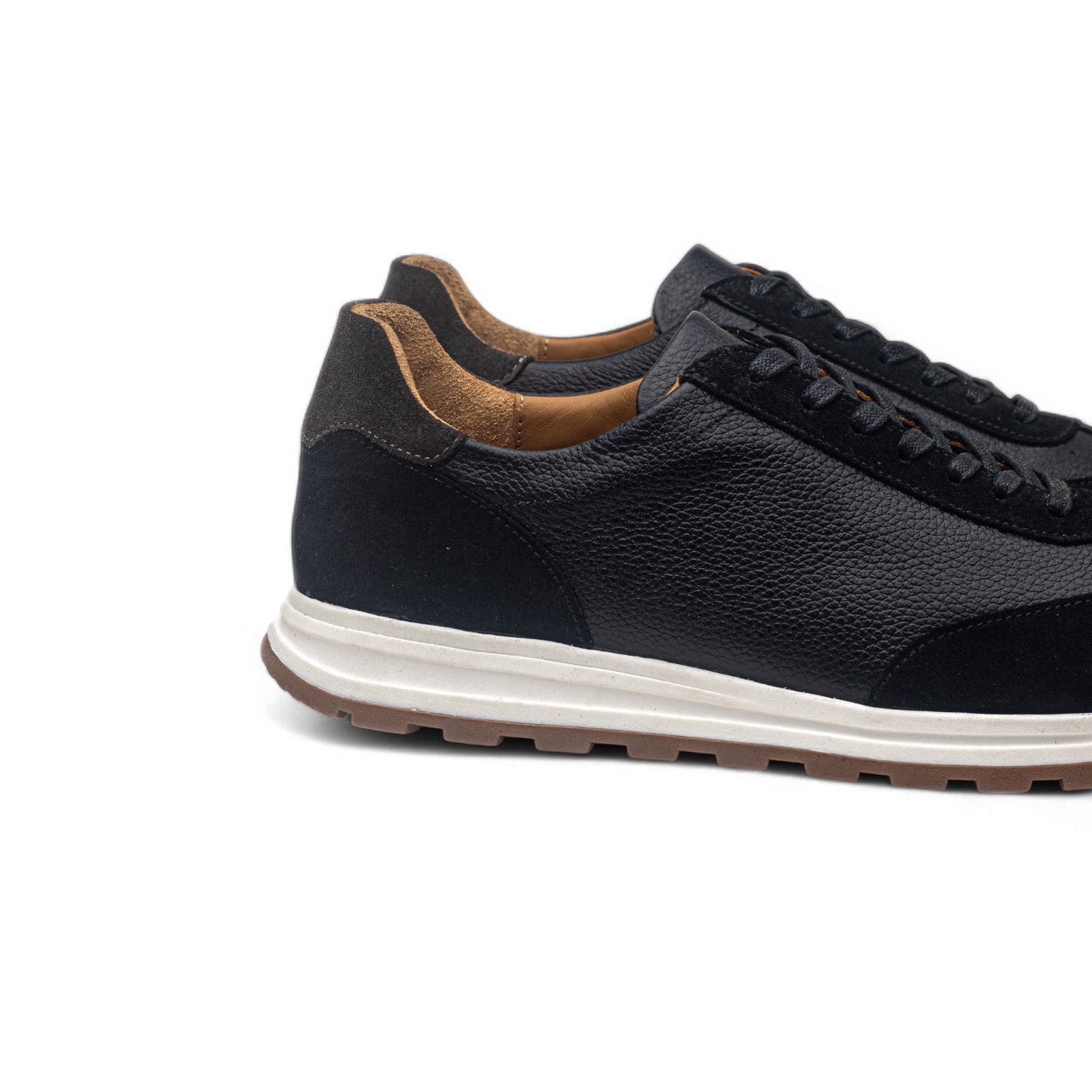 ANELLA TRAINER - Cuir et Daim Velours Noir