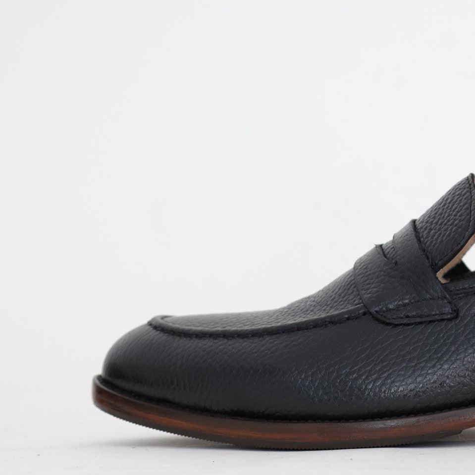 Mocassin Classique En Cuir Noir - Amenay