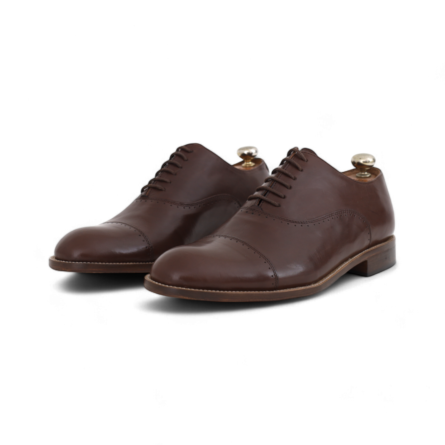 Oxford - Cuir glacé brun - ARIS