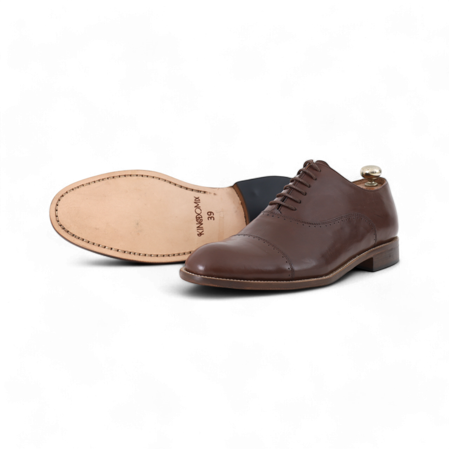 Oxford - Cuir glacé brun - ARIS