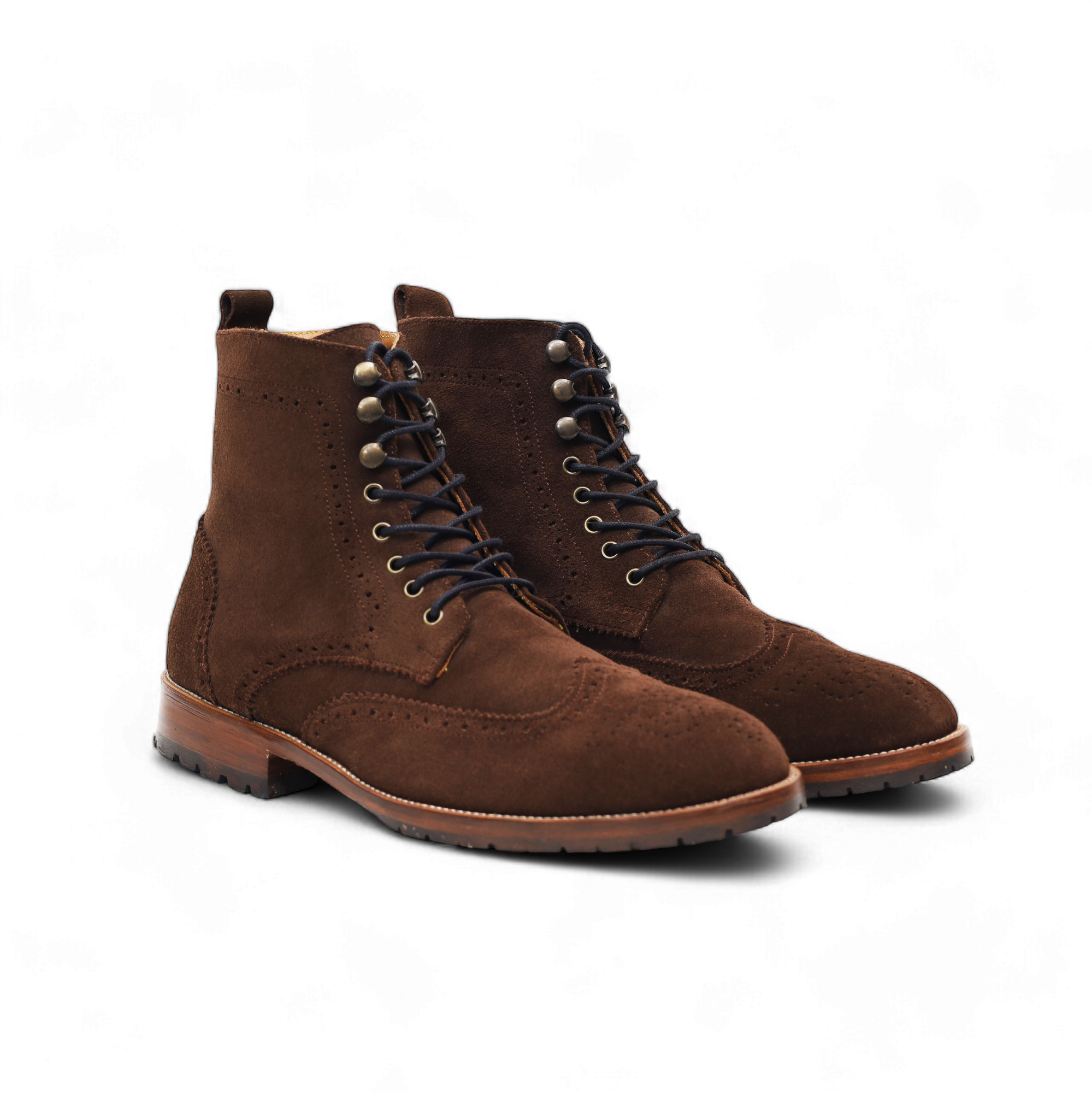 Combat Boots – Daim Marron brogue - Ayilmas