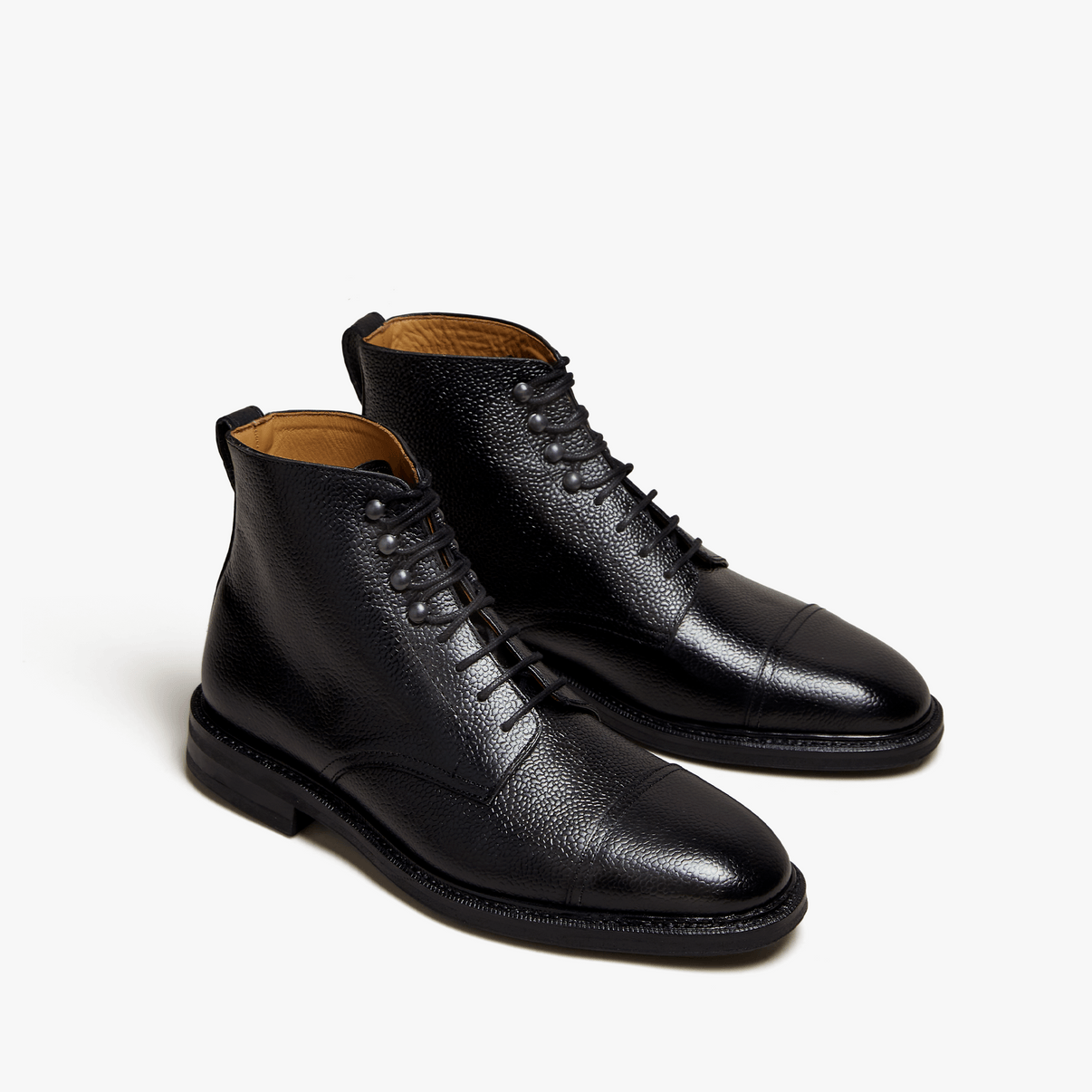 Bottines pour homme Classique – Cuir Grainé Noir - Amassan