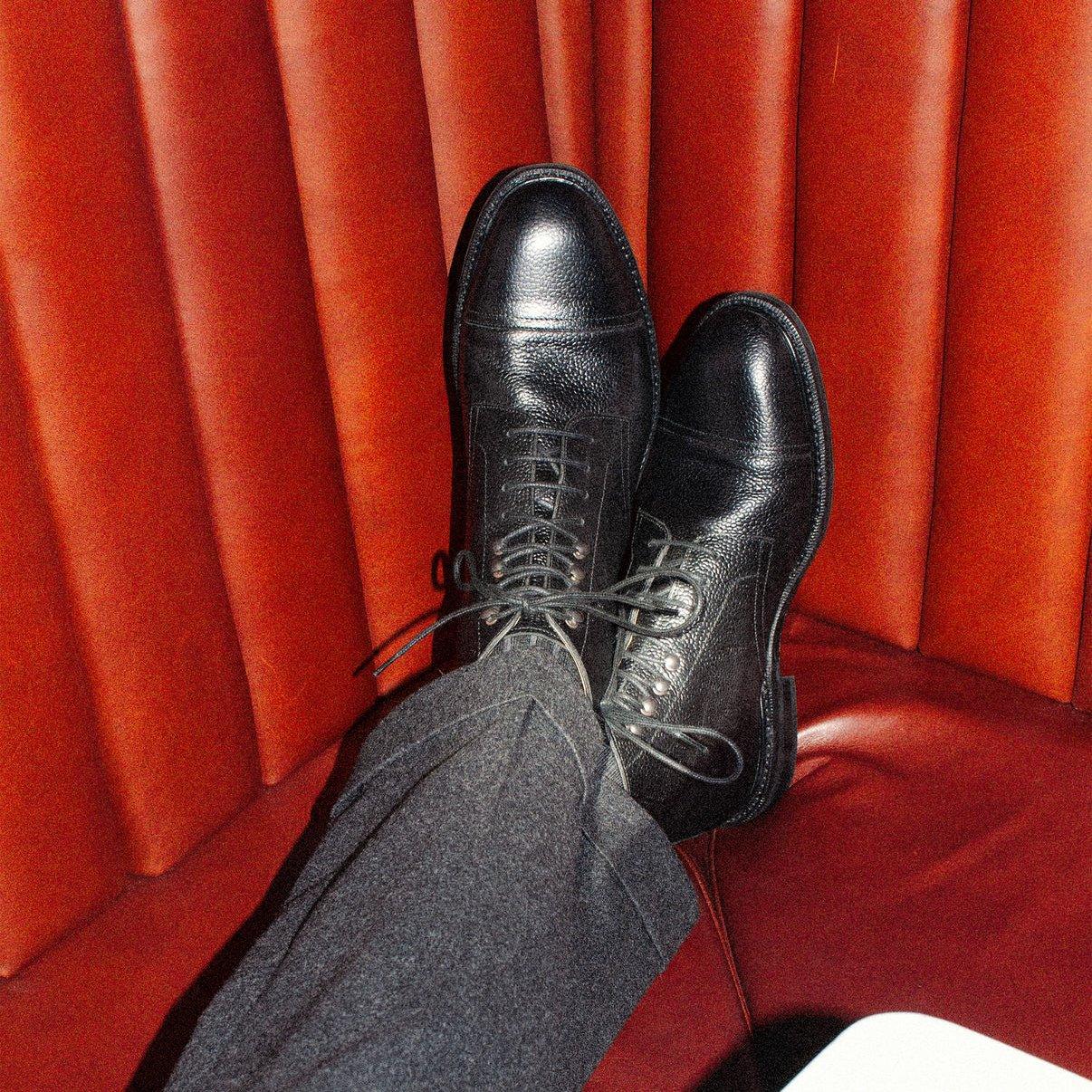 Bottines pour homme Classique – Cuir Grainé Noir - Amassan