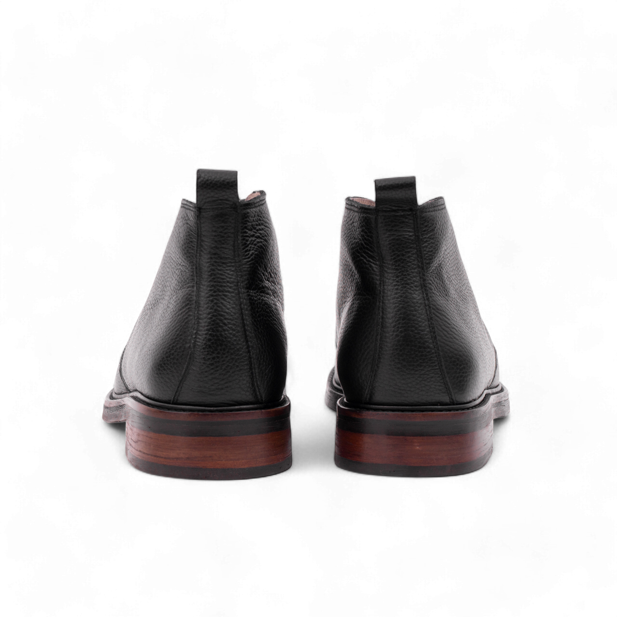 Demi bottes - The Aksil en Cuir Grainé Noir