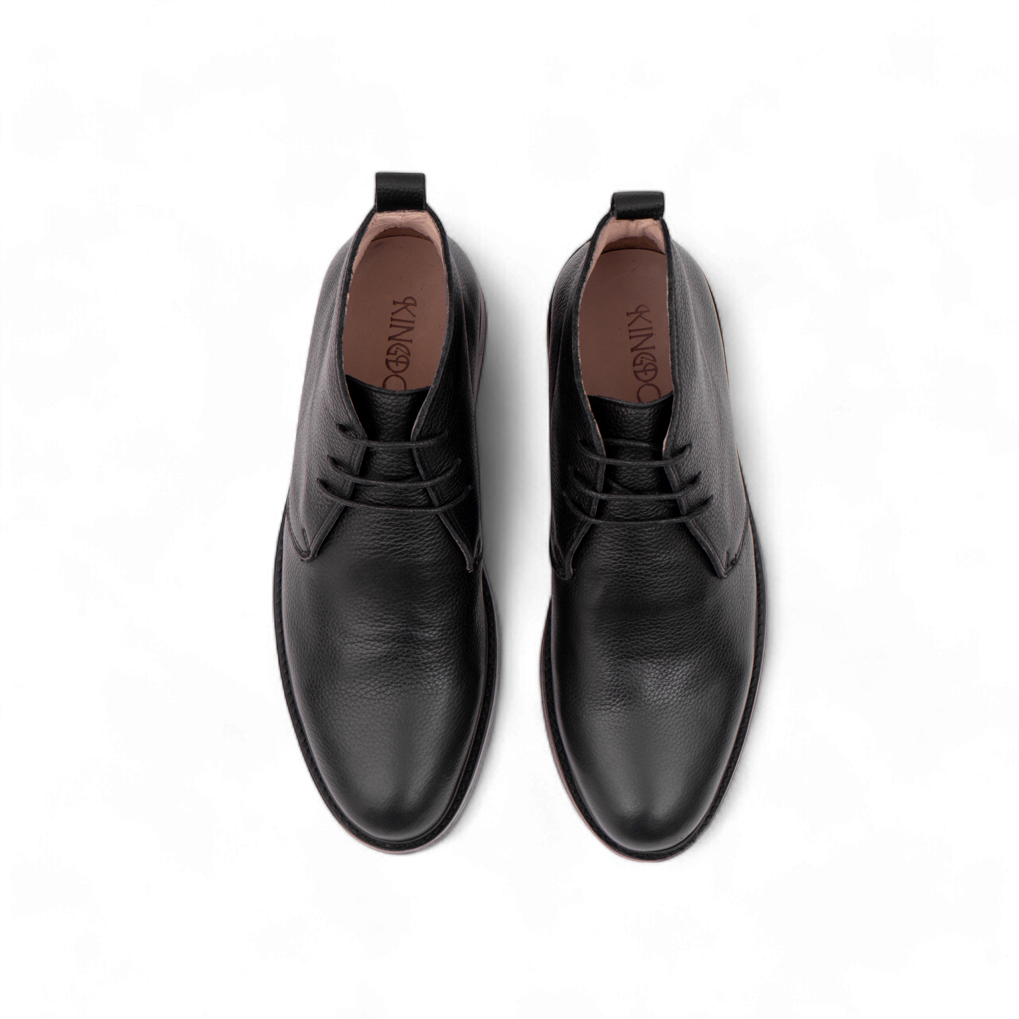 Demi bottes - The Aksil en Cuir Grainé Noir