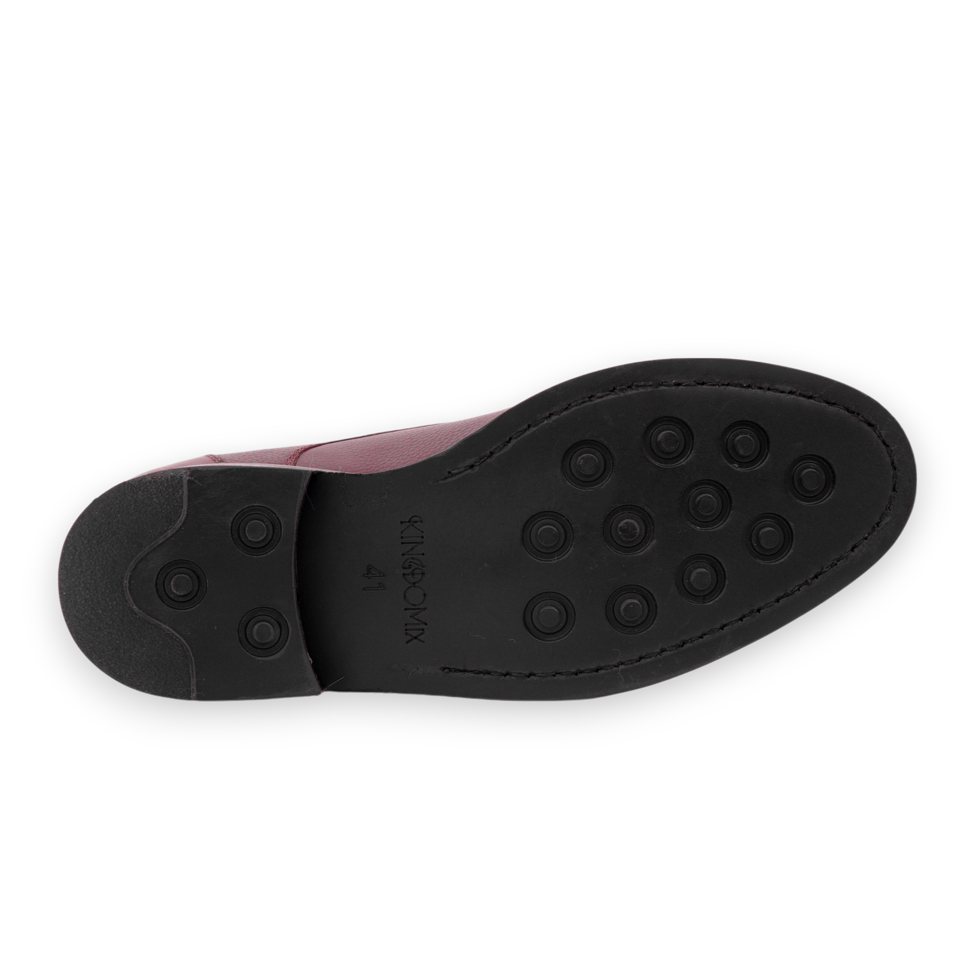 Demi bottes - The Aksil en Cuir Grainé bourgogne