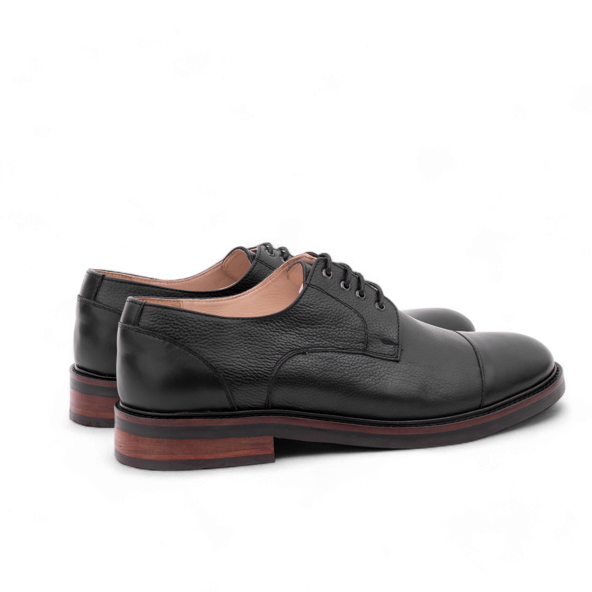 Chaussure Derby – Cuir Grainé Noir - Gauda