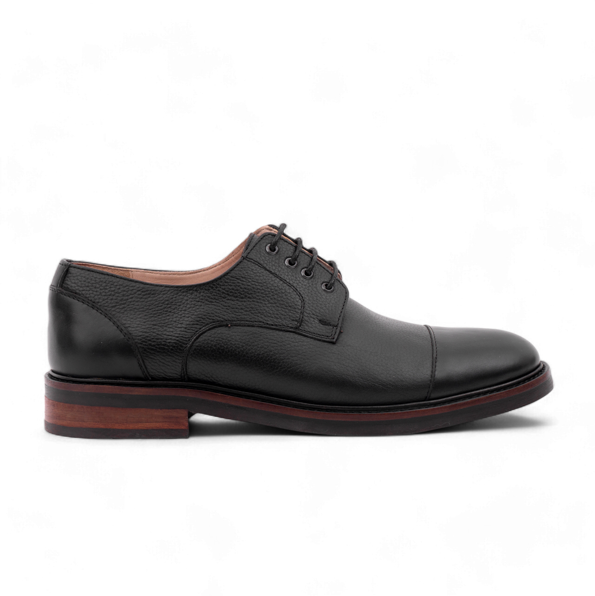 Chaussure Derby – Cuir Grainé Noir - Gauda