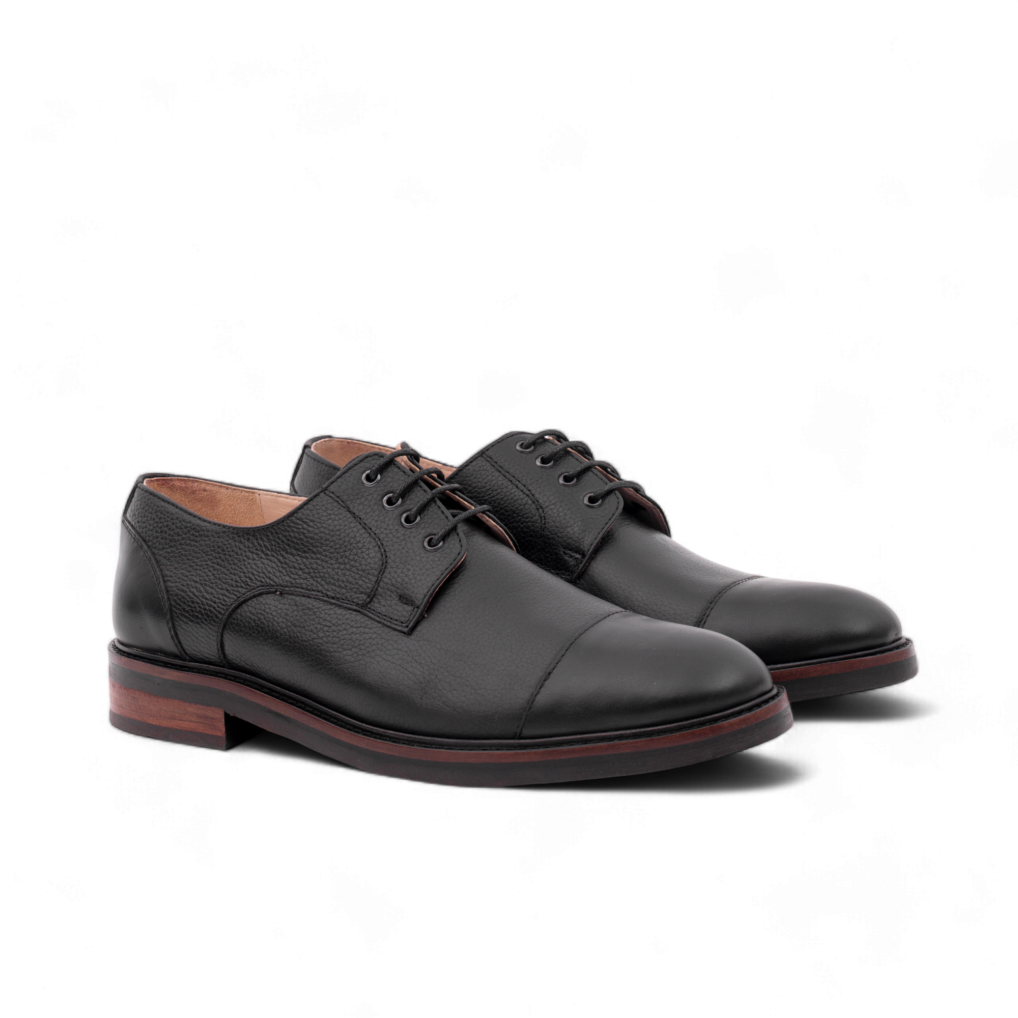 Chaussure Derby – Cuir Grainé Noir - Gauda