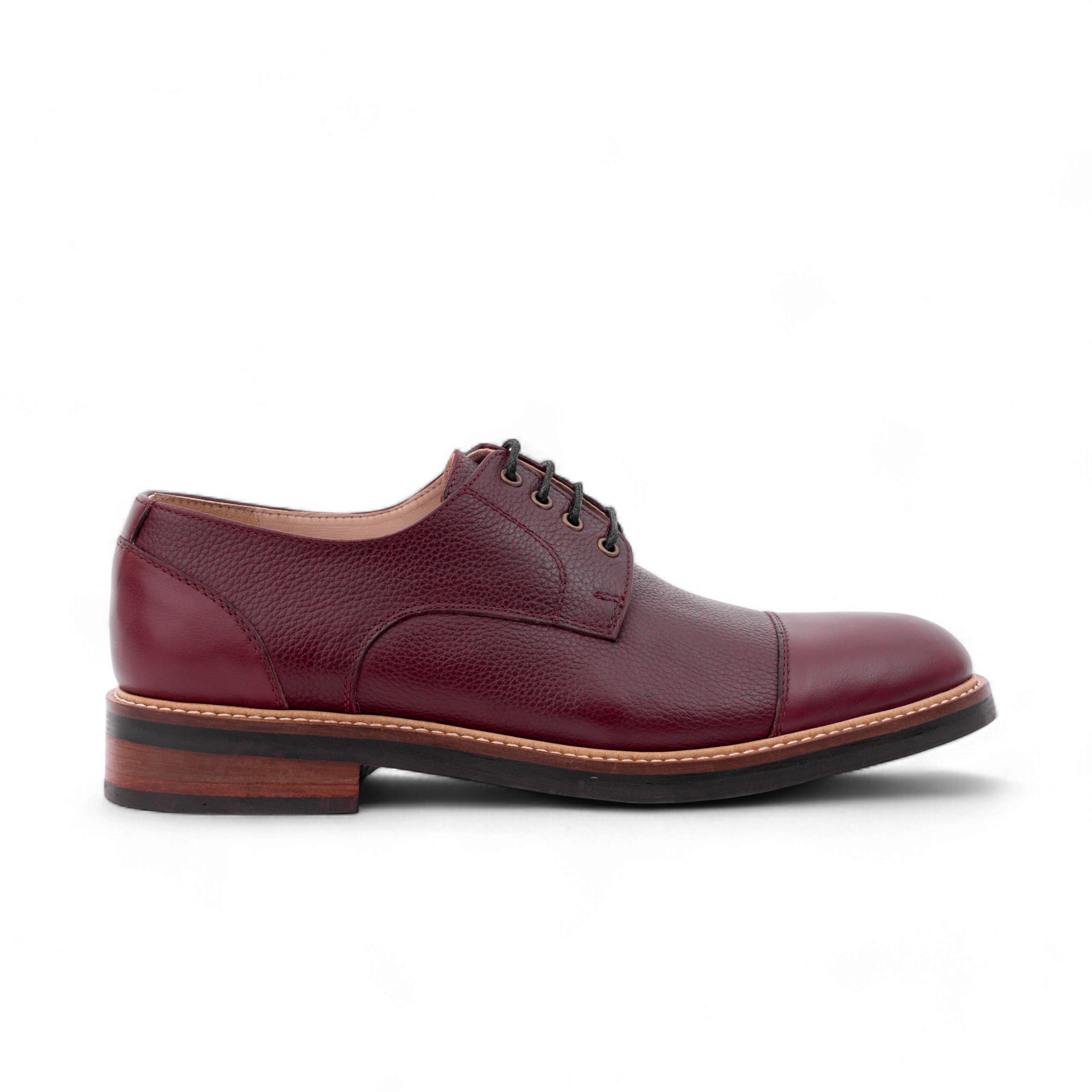 Chaussure Derby – Cuir Grainé Oxblood - Gauda