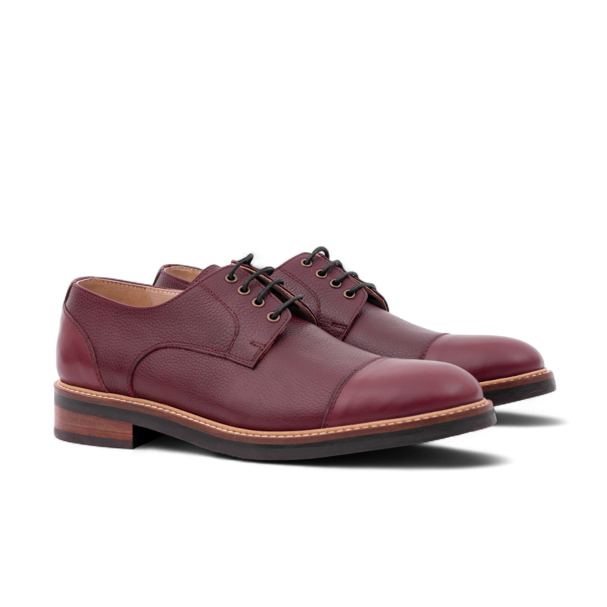 Chaussure Derby – Cuir Grainé Oxblood - Gauda