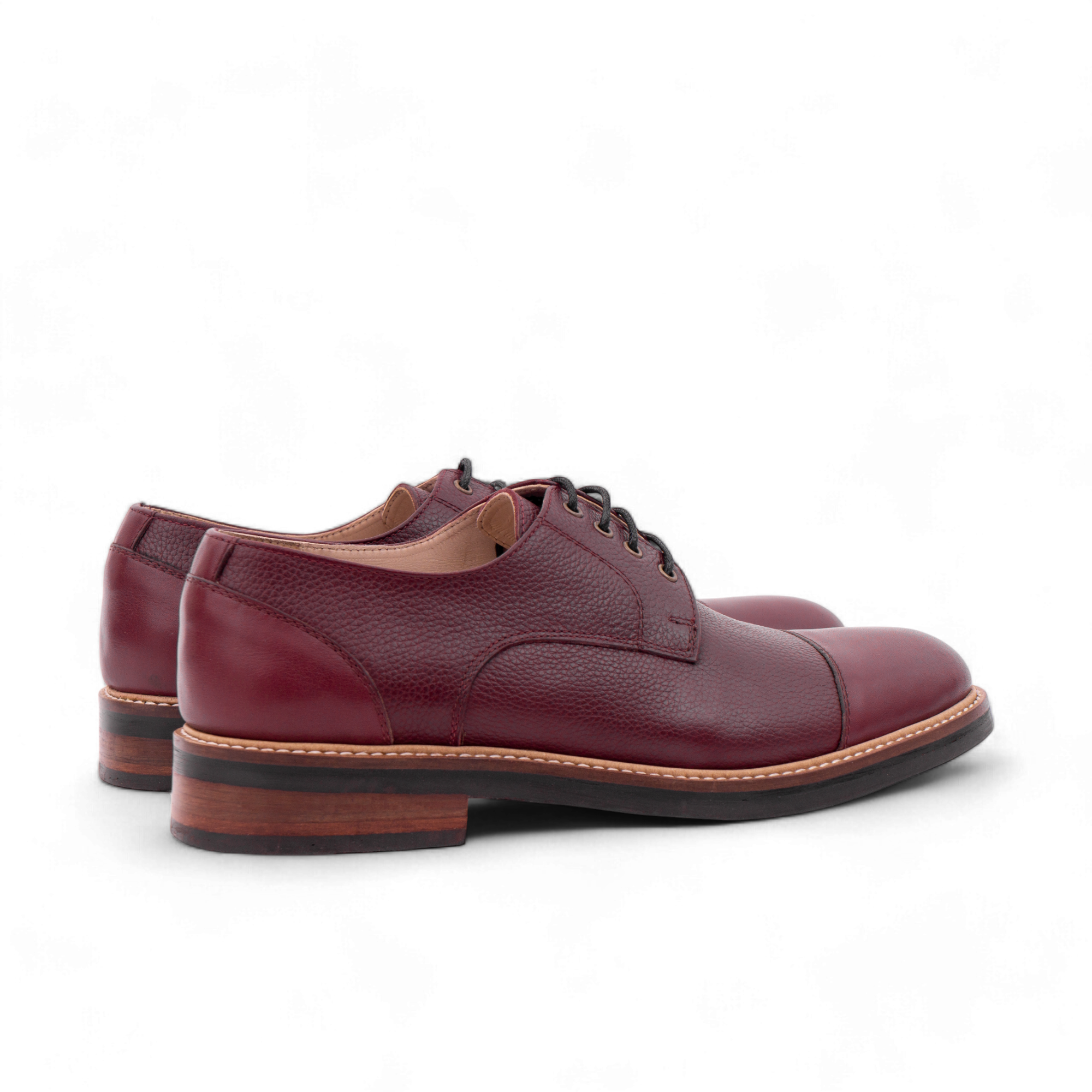 Chaussure Derby – Cuir Grainé Oxblood - Gauda