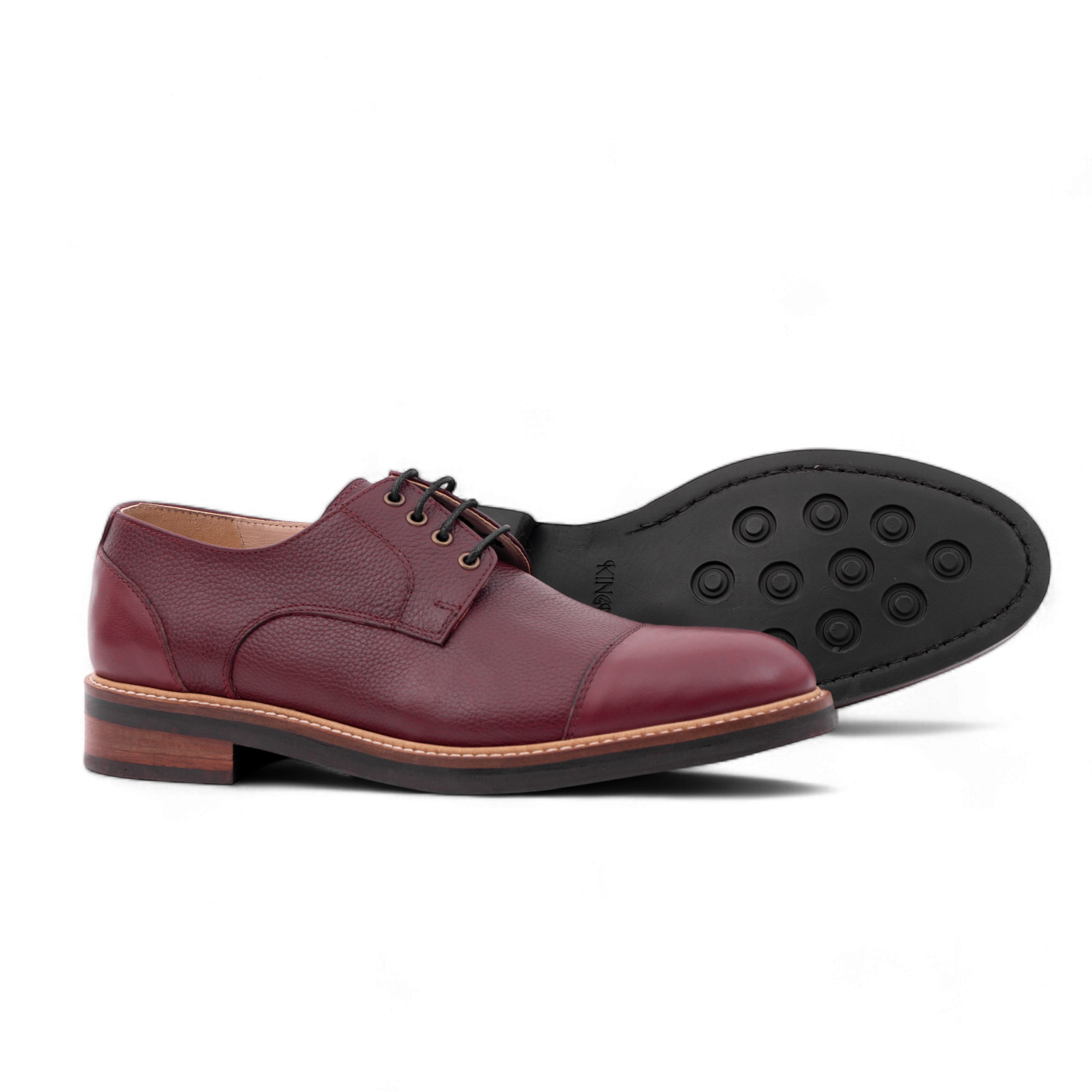 Chaussure Derby – Cuir Grainé Oxblood - Gauda