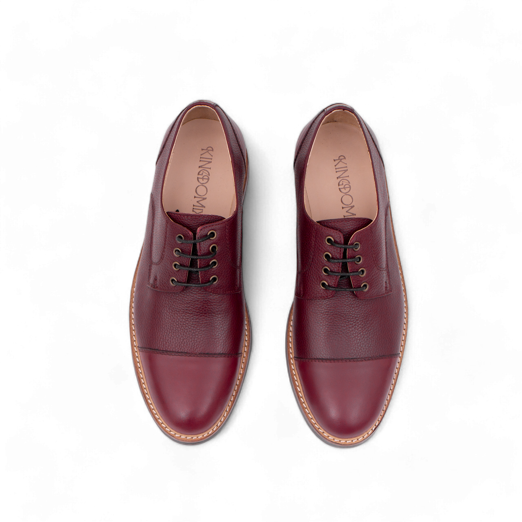 Chaussure Derby – Cuir Grainé Oxblood - Gauda
