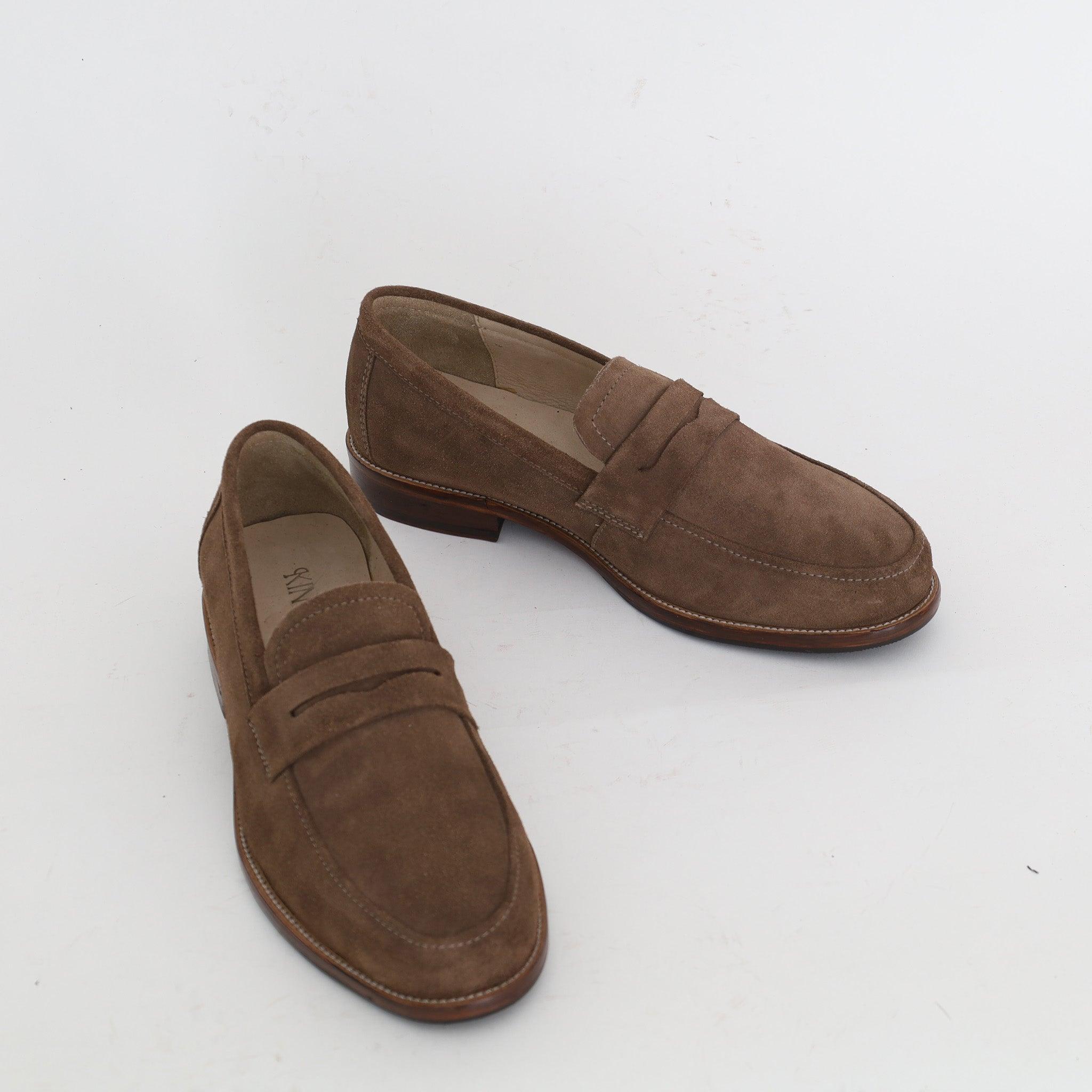 Mocassin Casual En Daim Cognac - Medri