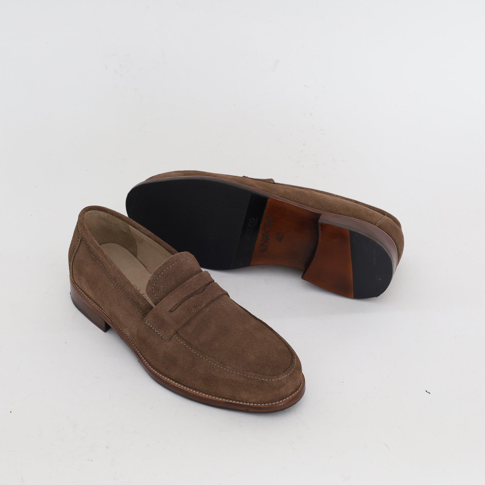 Mocassin Casual En Daim Cognac - Medri