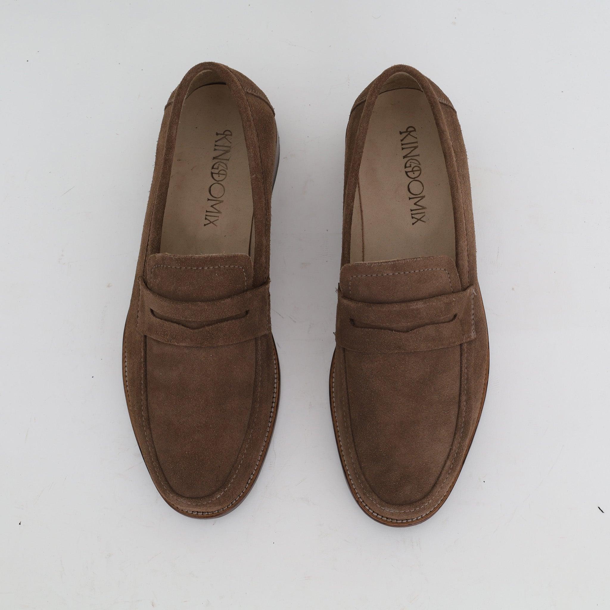 Mocassin Casual En Daim Cognac - Medri