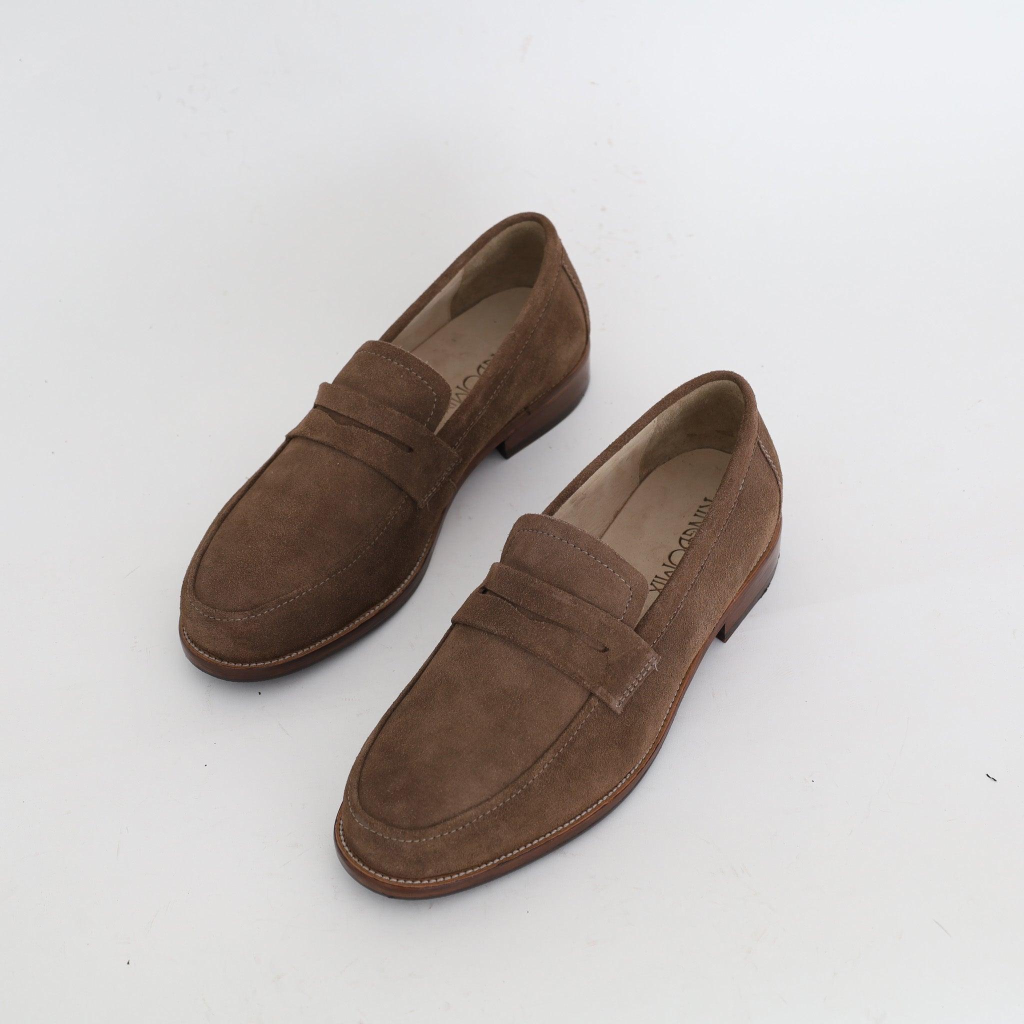 Mocassin Casual En Daim Cognac - Medri