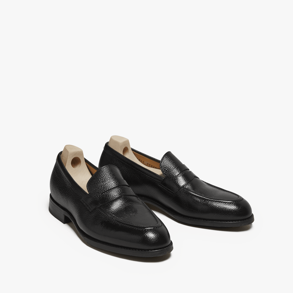 Mocassin Classique En Cuir Grainé Noir - Amenay