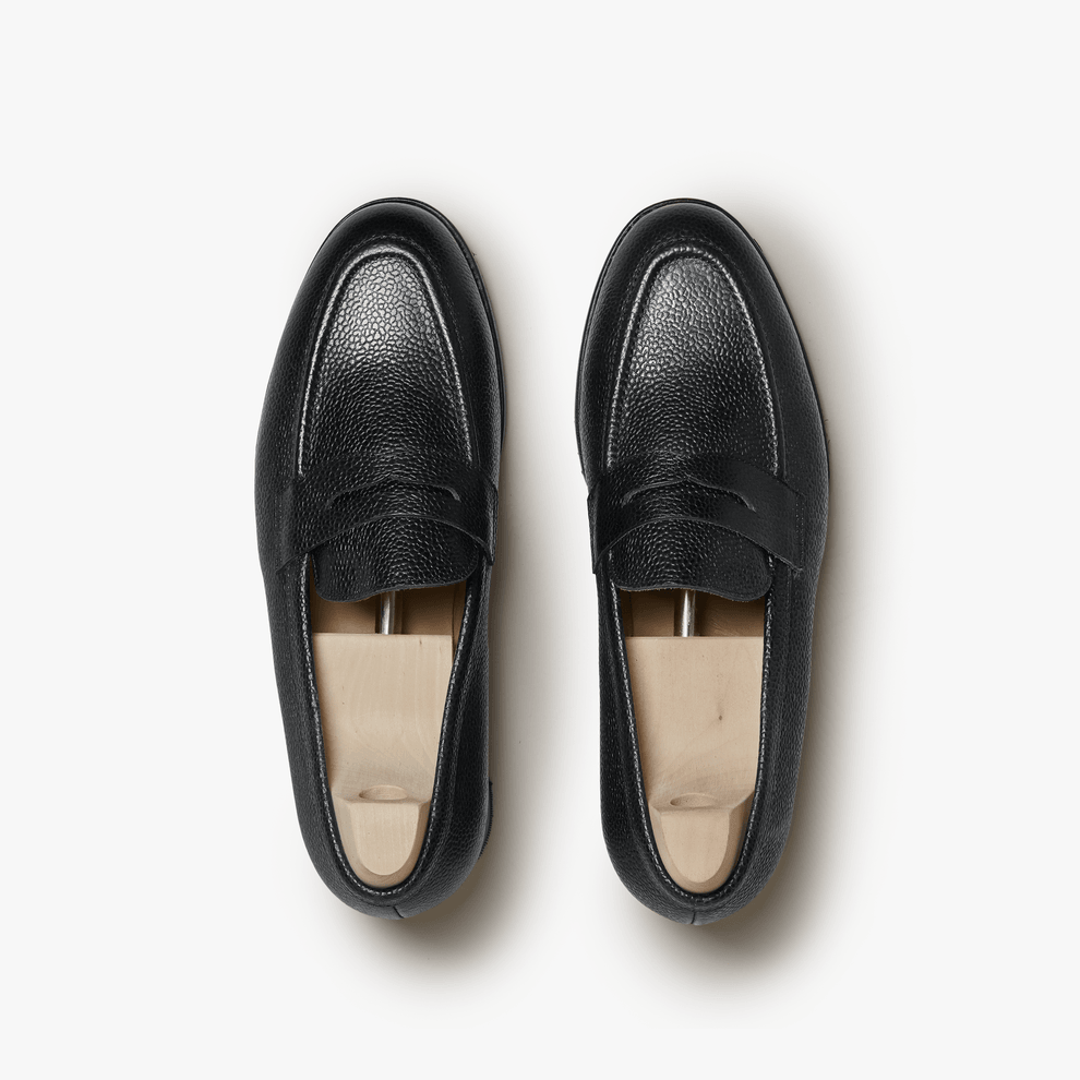 Mocassin Classique En Cuir Grainé Noir - Amenay