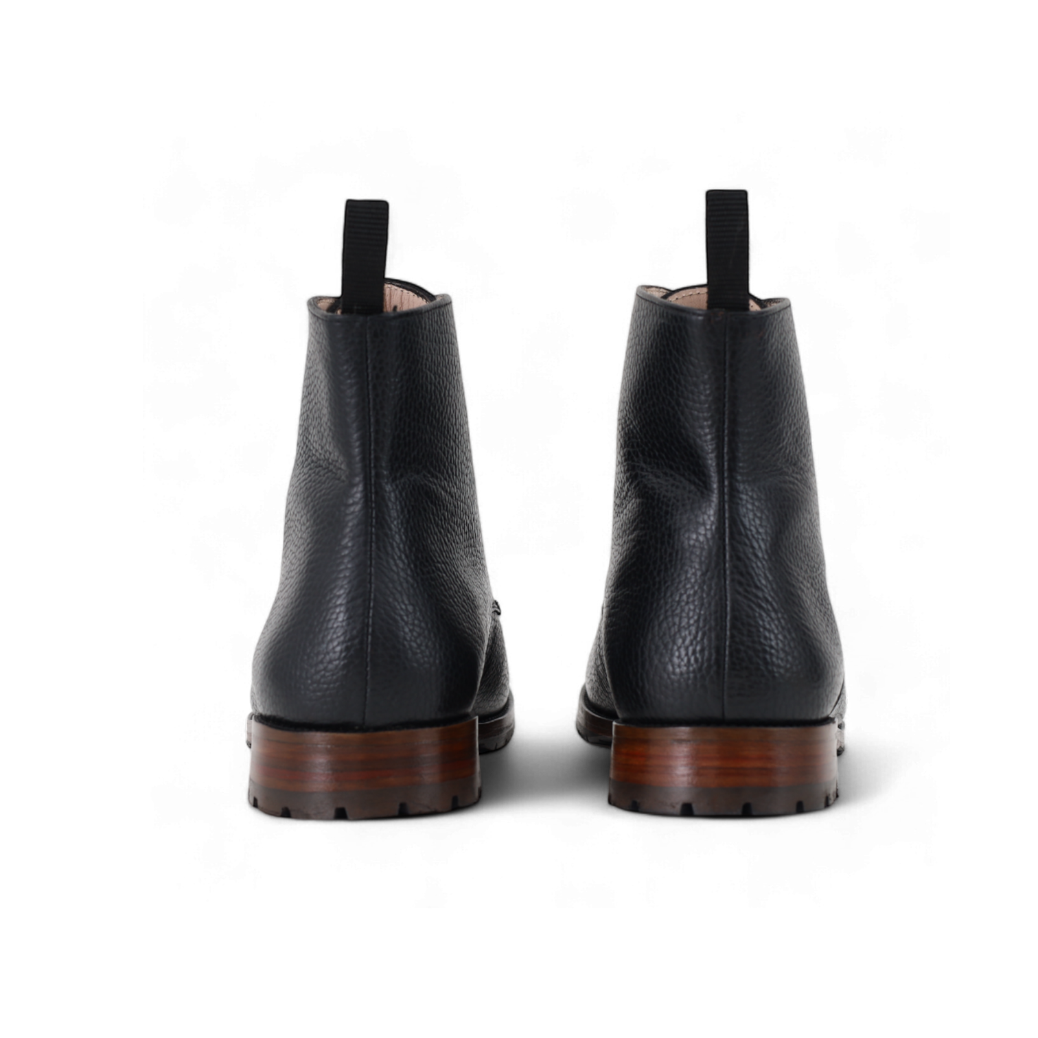 Combat Boots Classique – Cuir Grainé Noir - Yanni