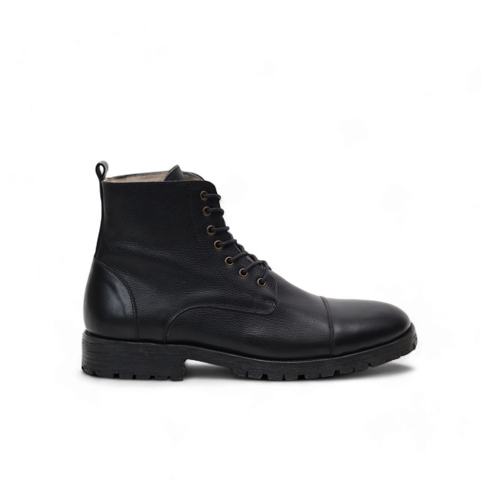 Bottines Commando – Cuir Grainé All black - Yugurten