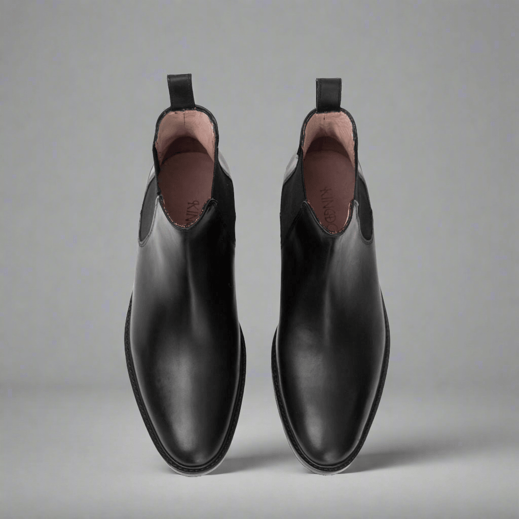Chelsea Boots Cuir Lisse + Croco Noir | Atlas