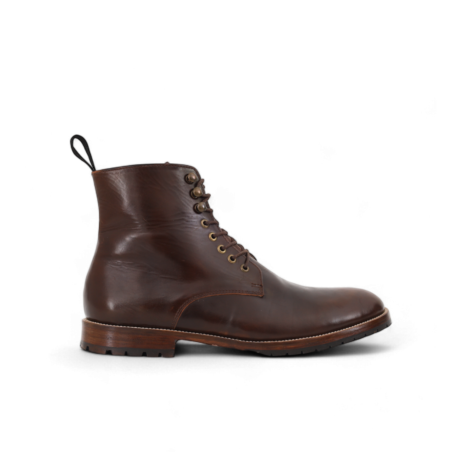 Combat Boots Classique – Cuir Glacé brun - Yanni