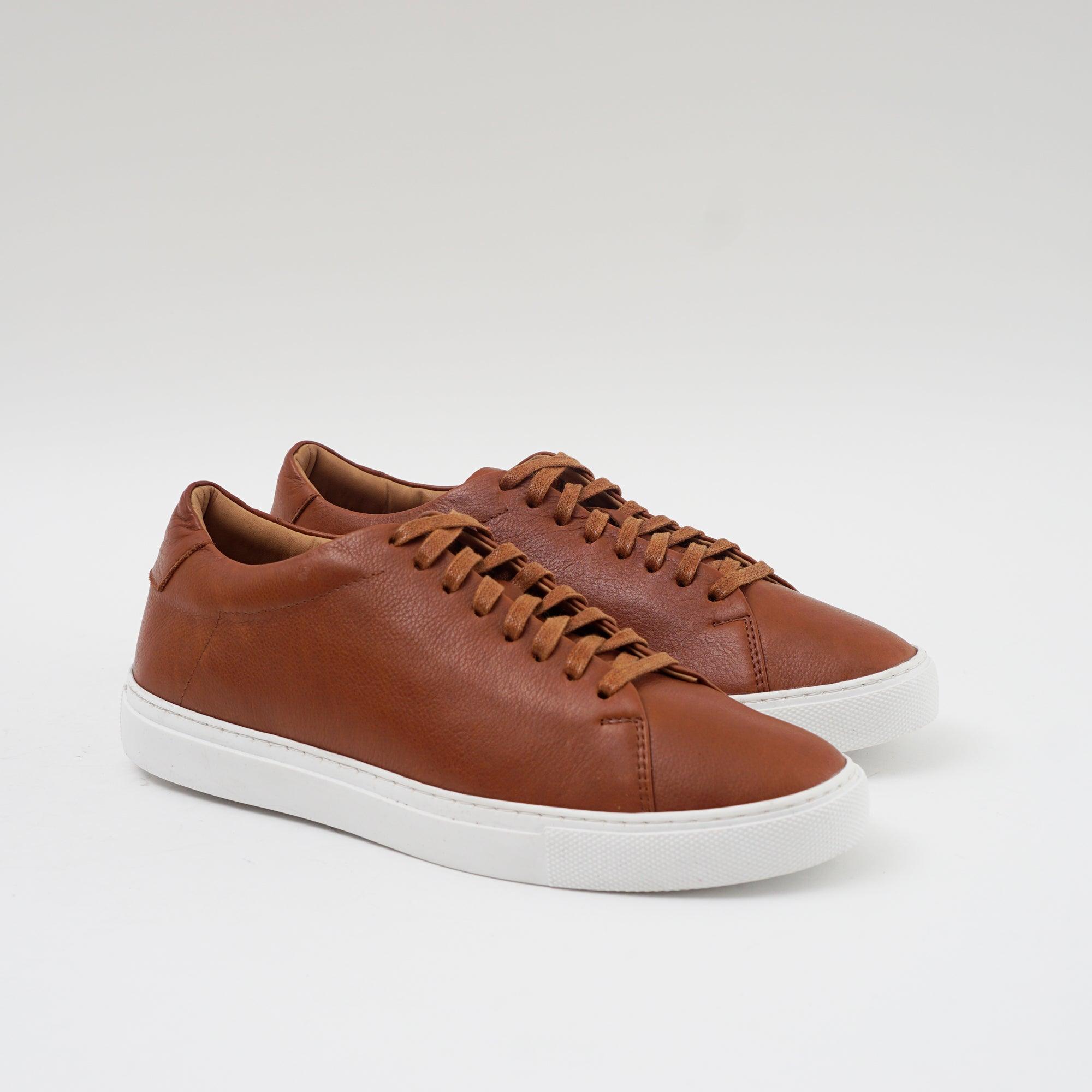 The Massela Sneaker - Cuir Grainé Marron