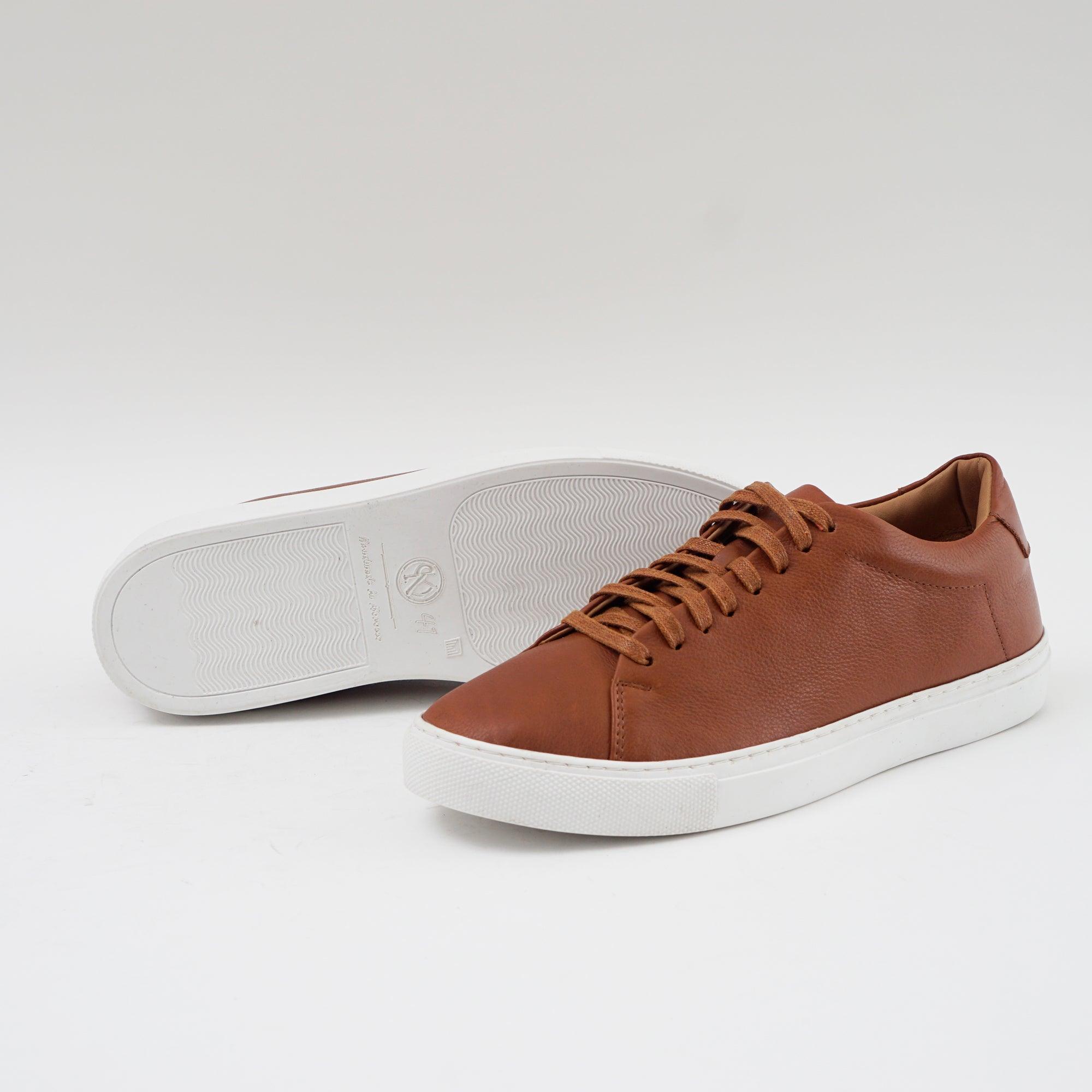 The Massela Sneaker - Cuir Grainé Marron
