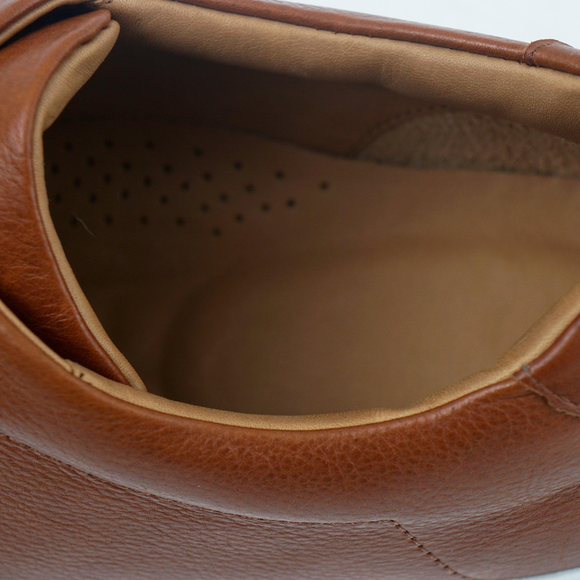 The Massela Sneaker - Cuir Grainé Marron