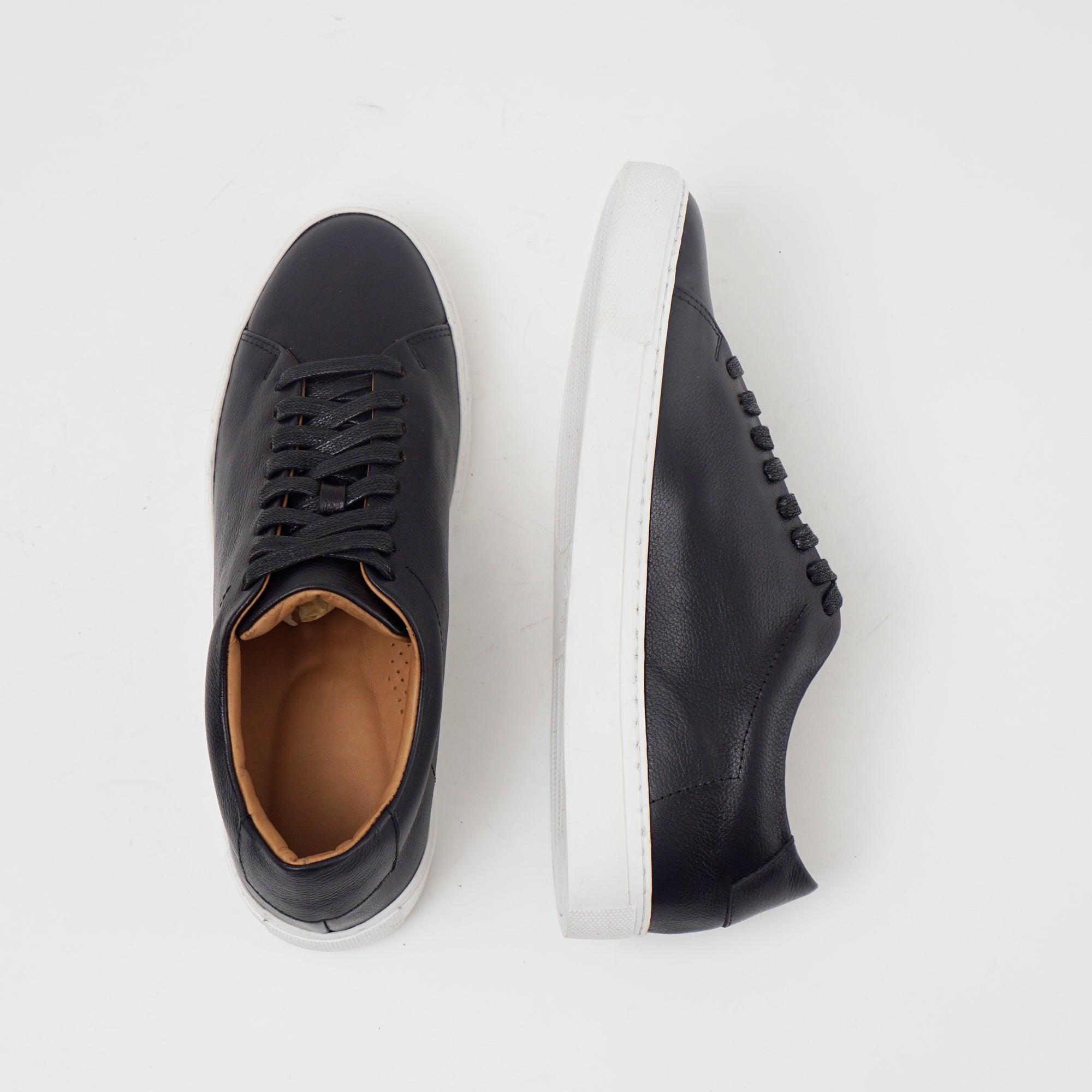 The Massela Sneaker - Cuir Grainé Noir