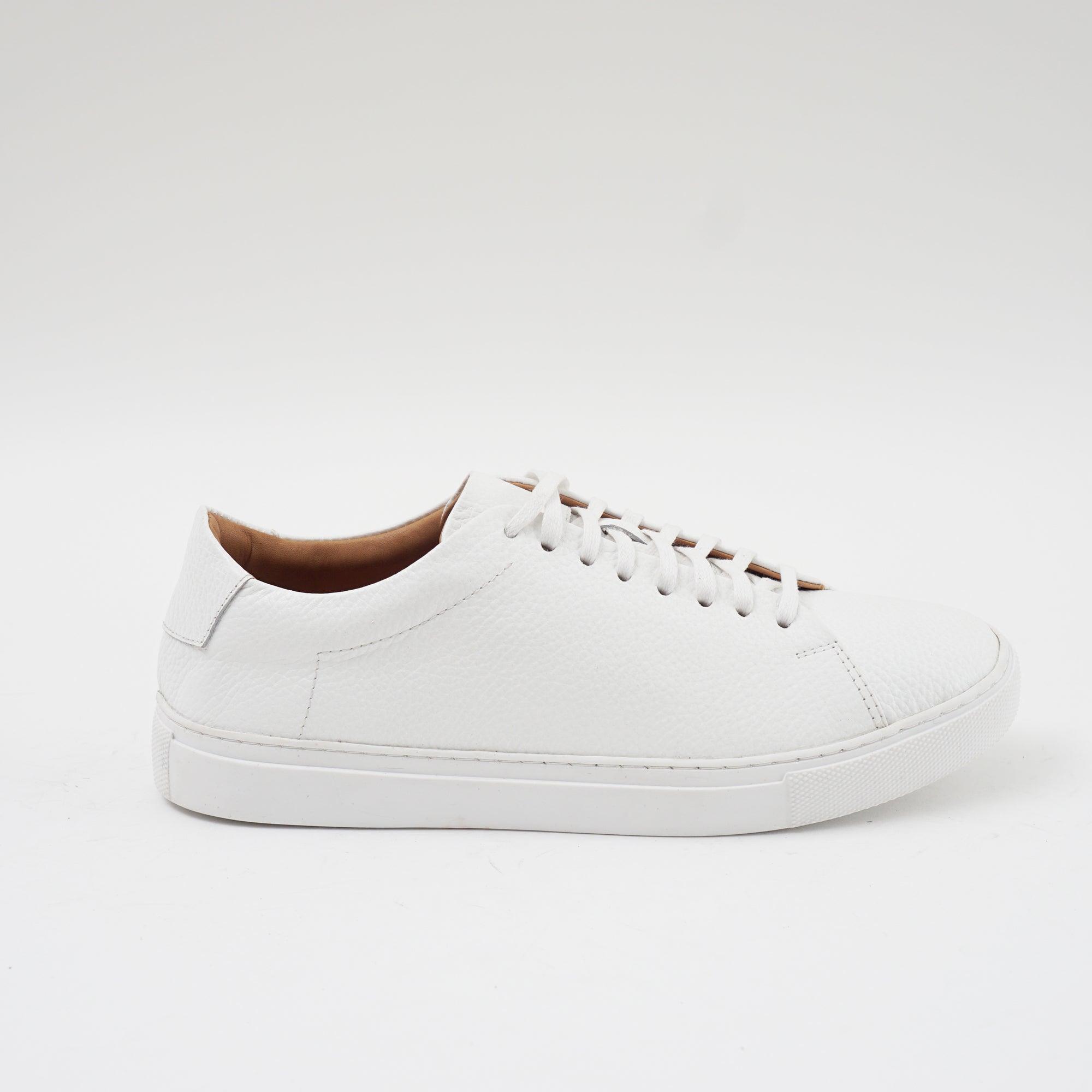 The Massela Sneaker - Cuir Grainé Blanc