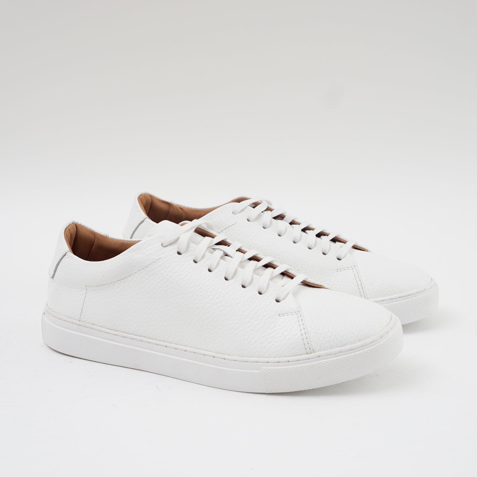 The Massela Sneaker - Cuir Grainé Blanc