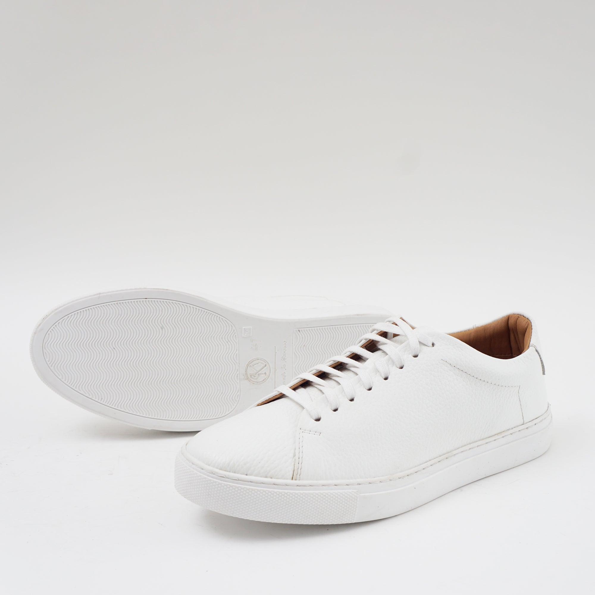 The Massela Sneaker - Cuir Grainé Blanc