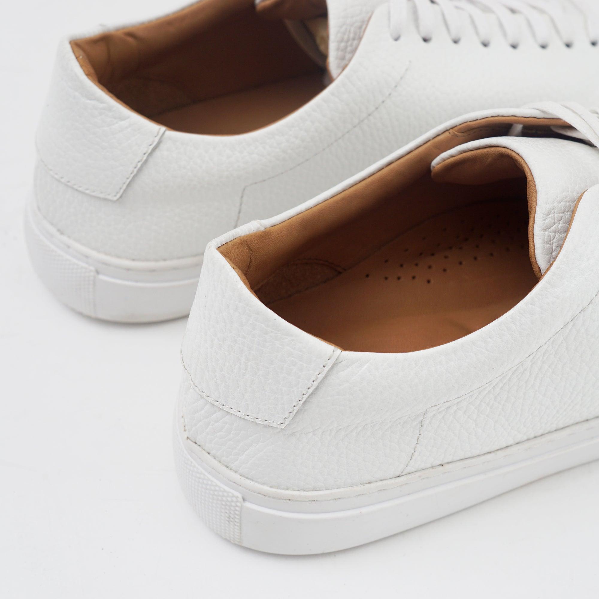 The Massela Sneaker - Cuir Grainé Blanc