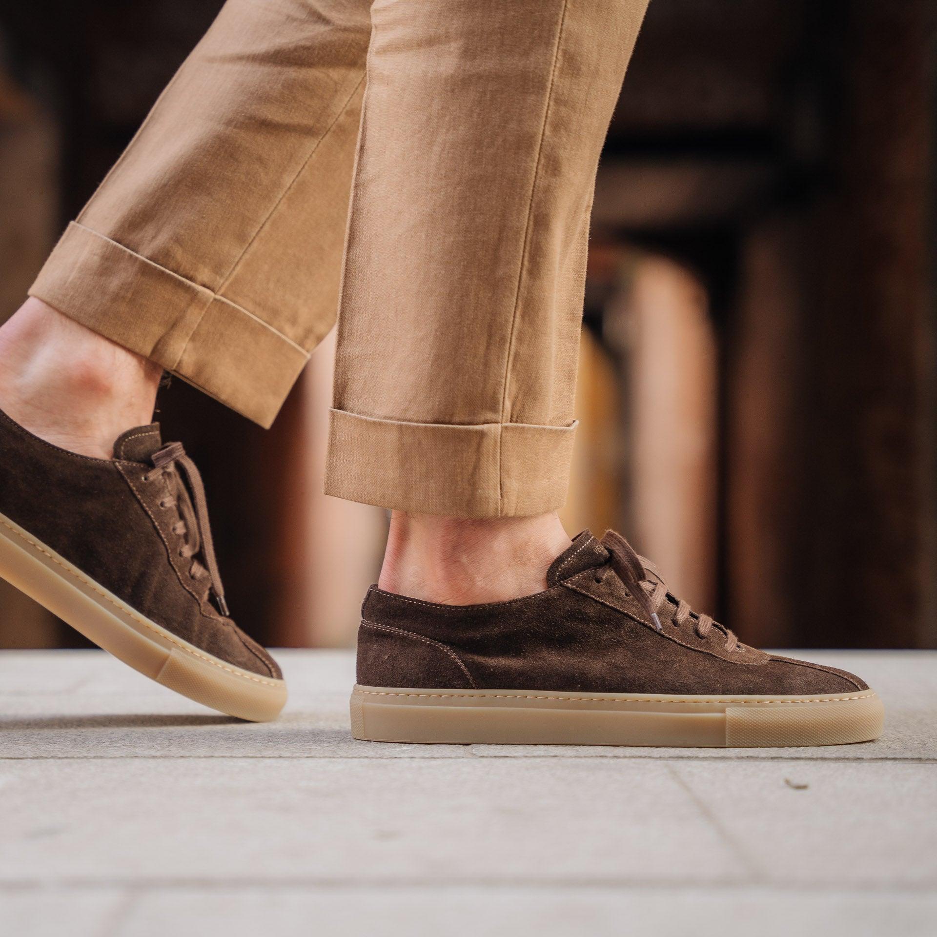 Tara Sneaker - Daim Marron Chocolat pour homme