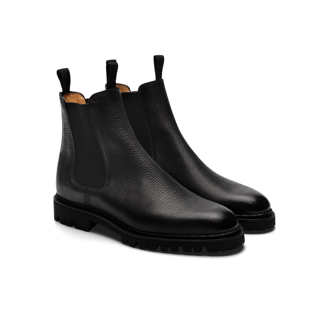 Amasay Chelsea Commando - Bottines Grainé noir