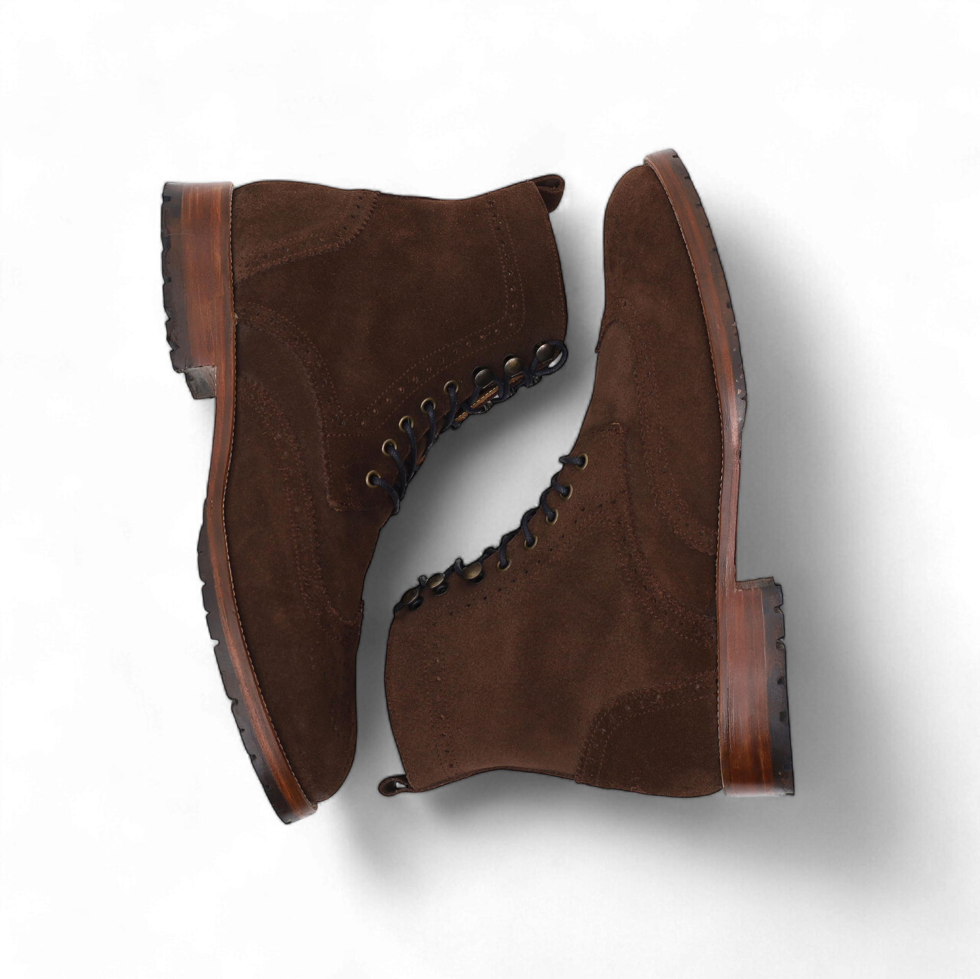 Combat Boots –  Daim Marron brogue - Ayilmas