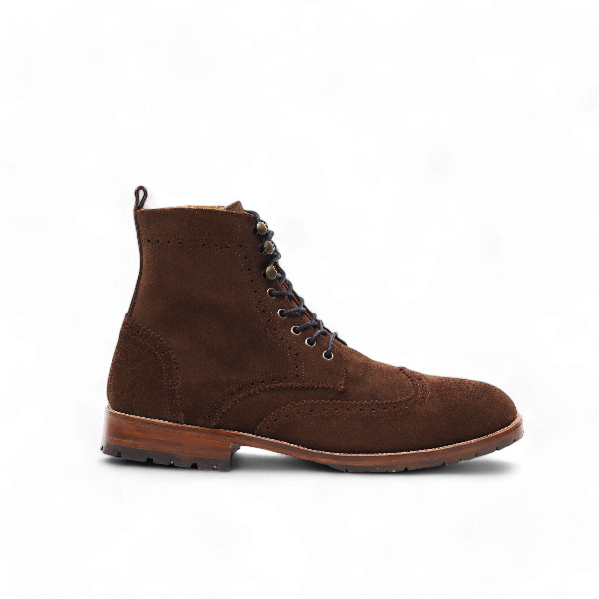 Combat Boots –  Daim Marron brogue - Ayilmas