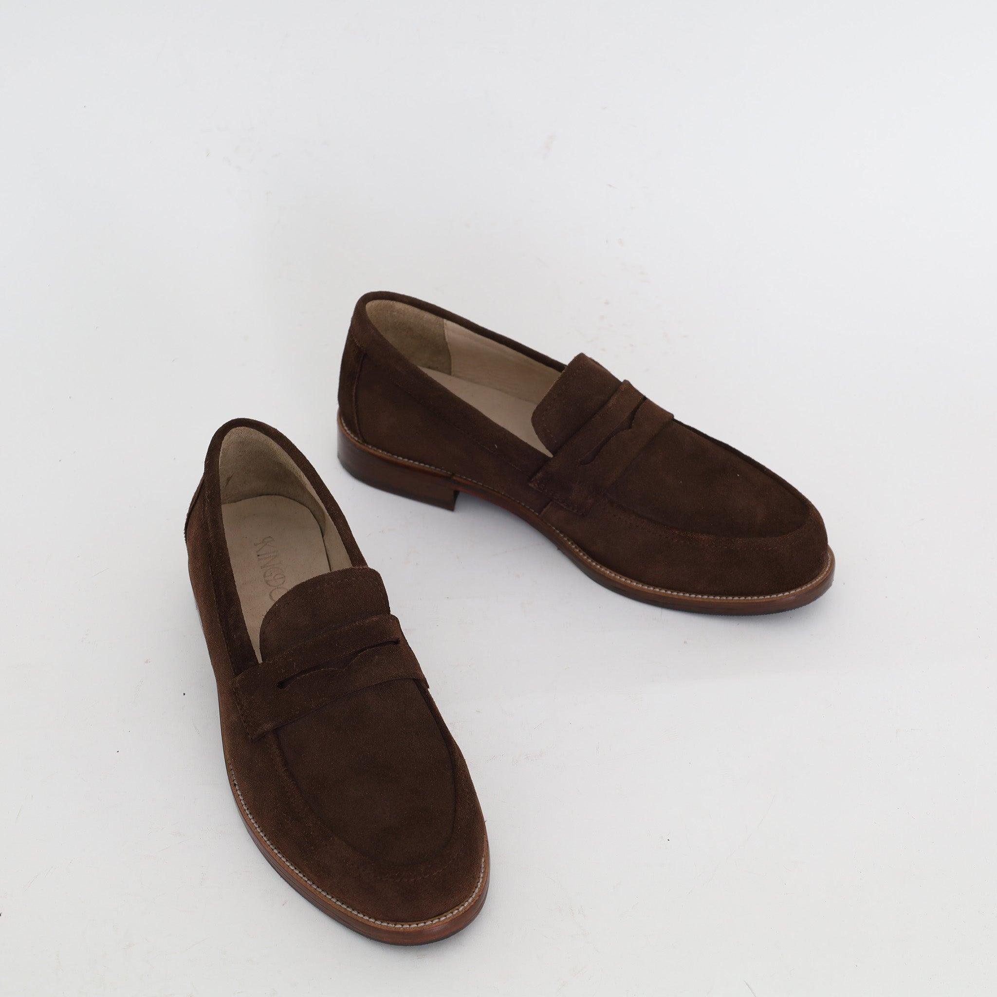 Mocassin Casual En Daim Brun - Medri