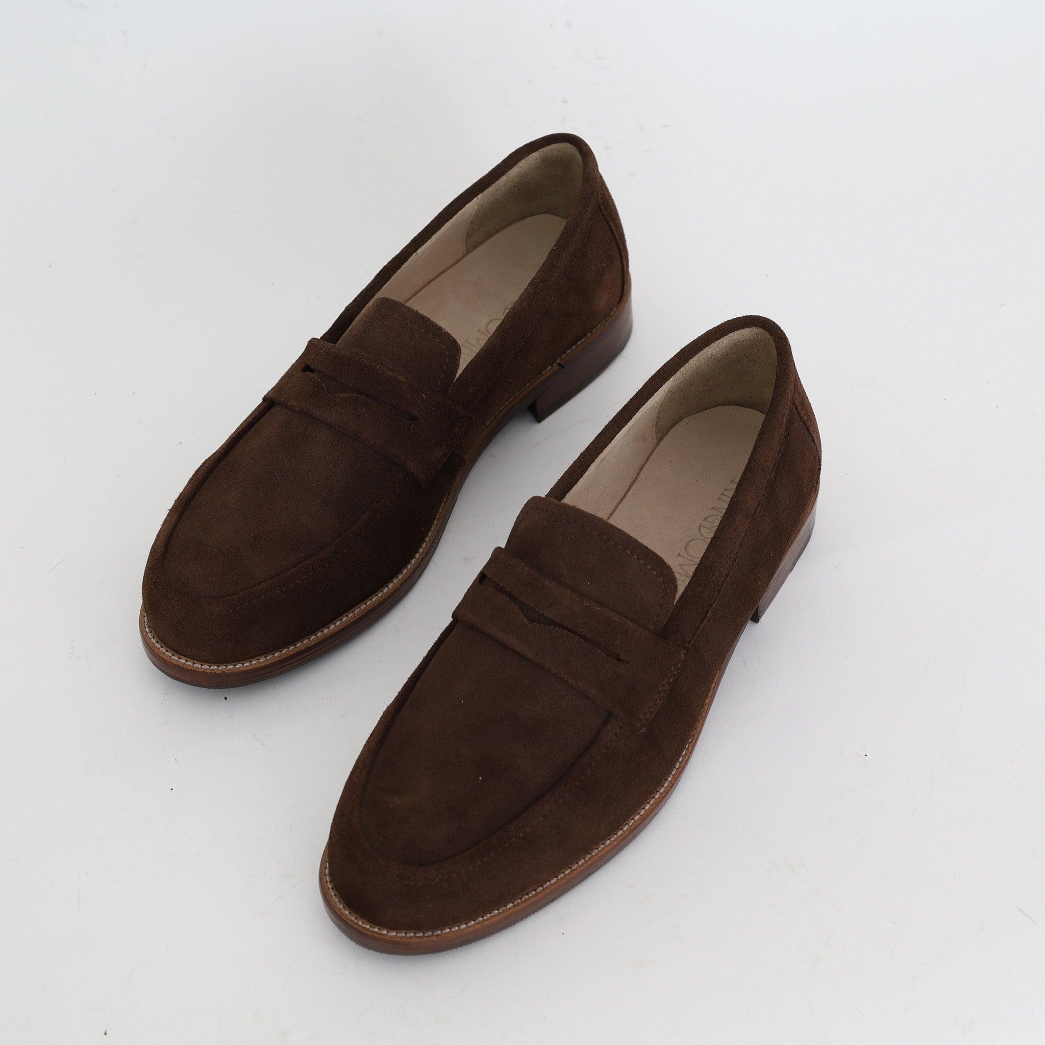 Mocassin Casual En Daim Brun - Medri