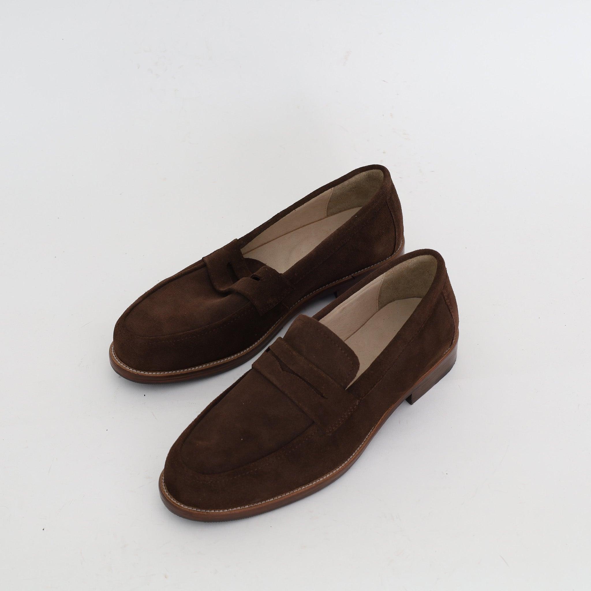 Mocassin Casual En Daim Brun - Medri