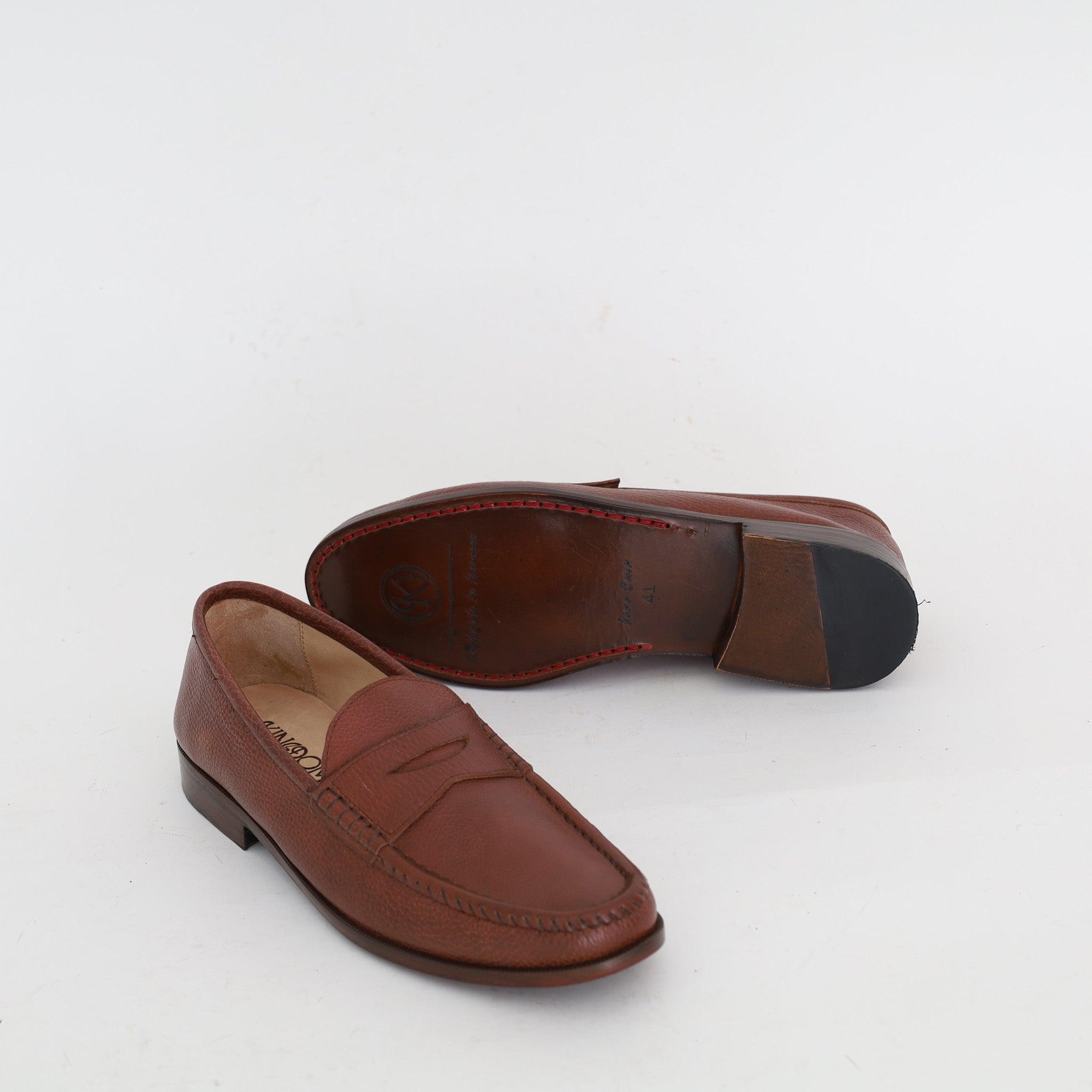 Mocassin Souple en Cuir Havane - Yeder
