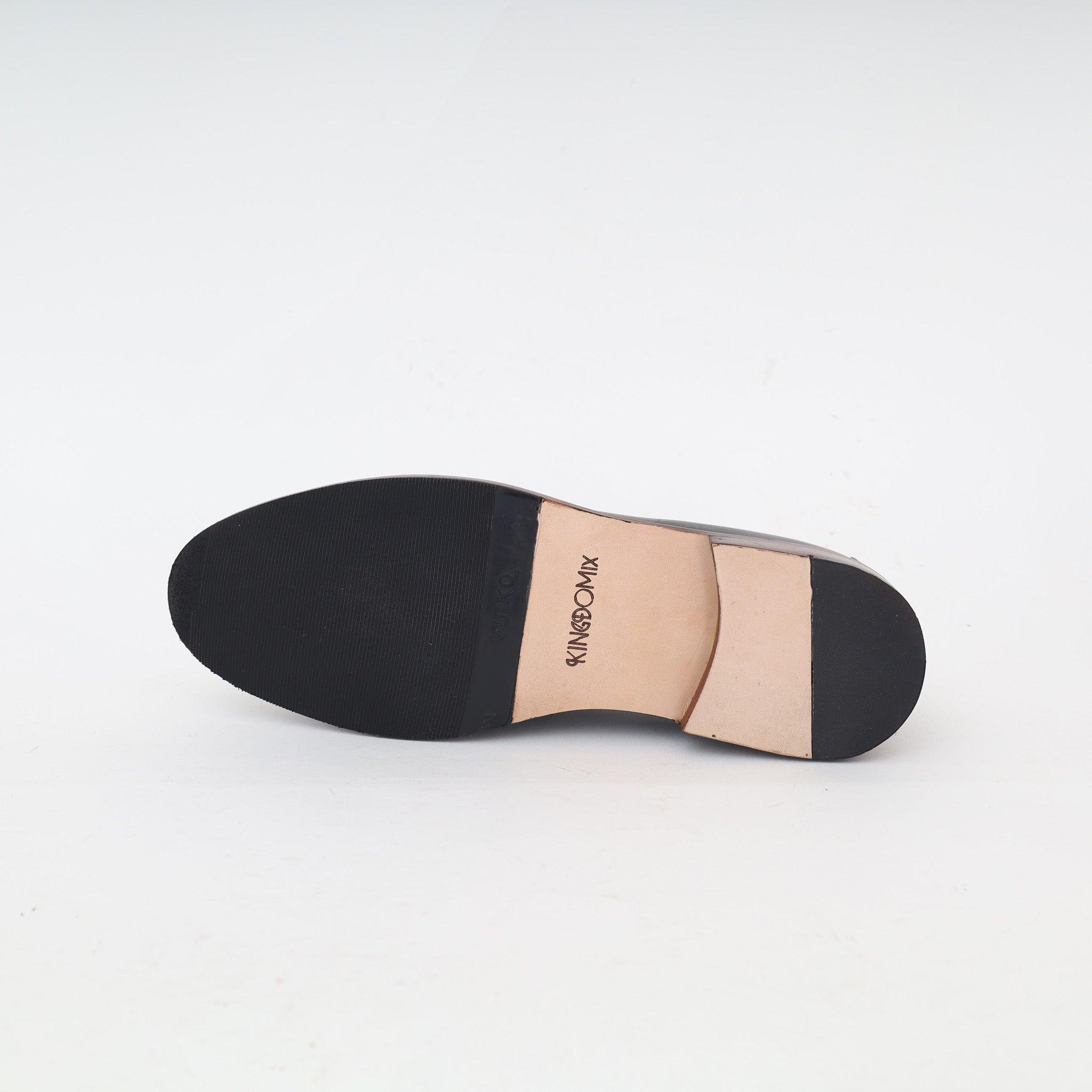Juba Brown x White Penny loafer