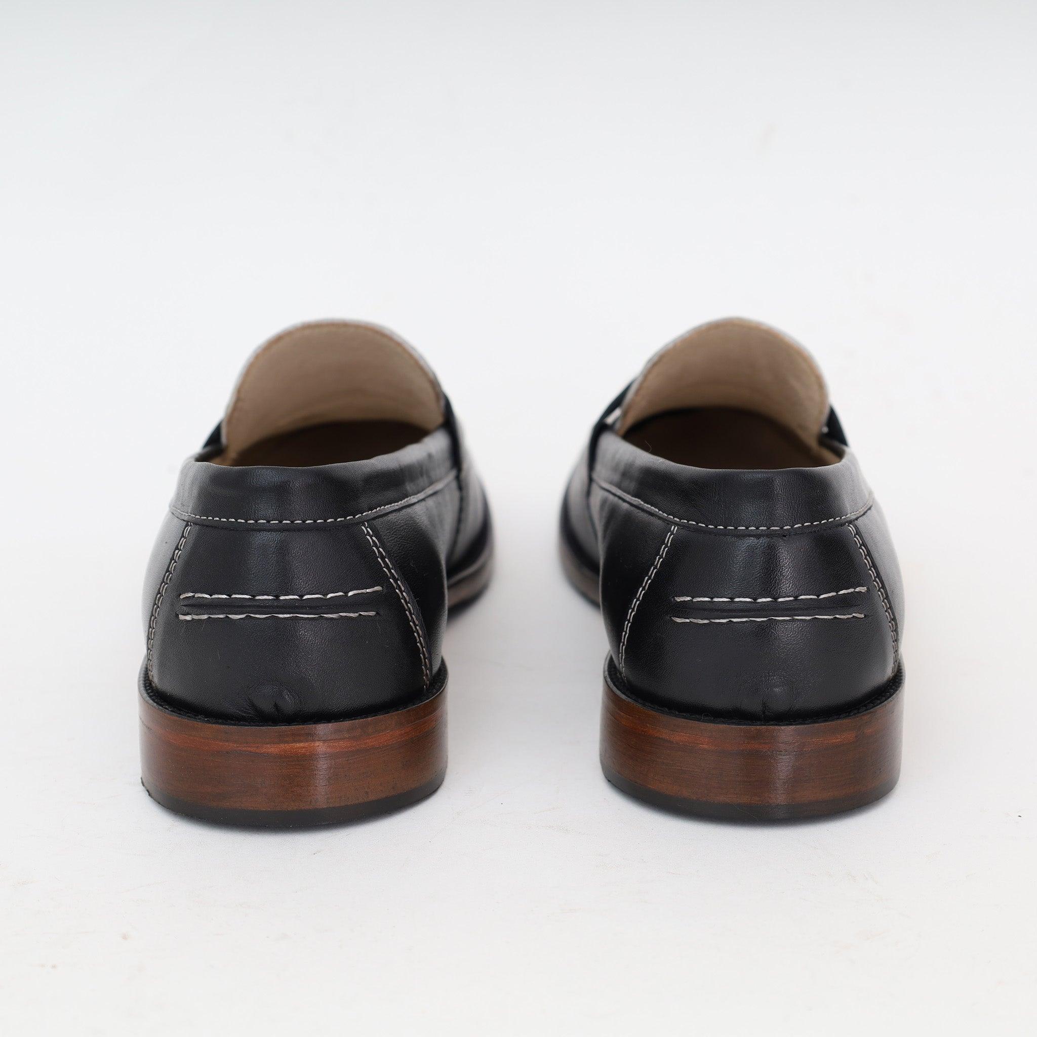 Juba Brown x White Penny loafer