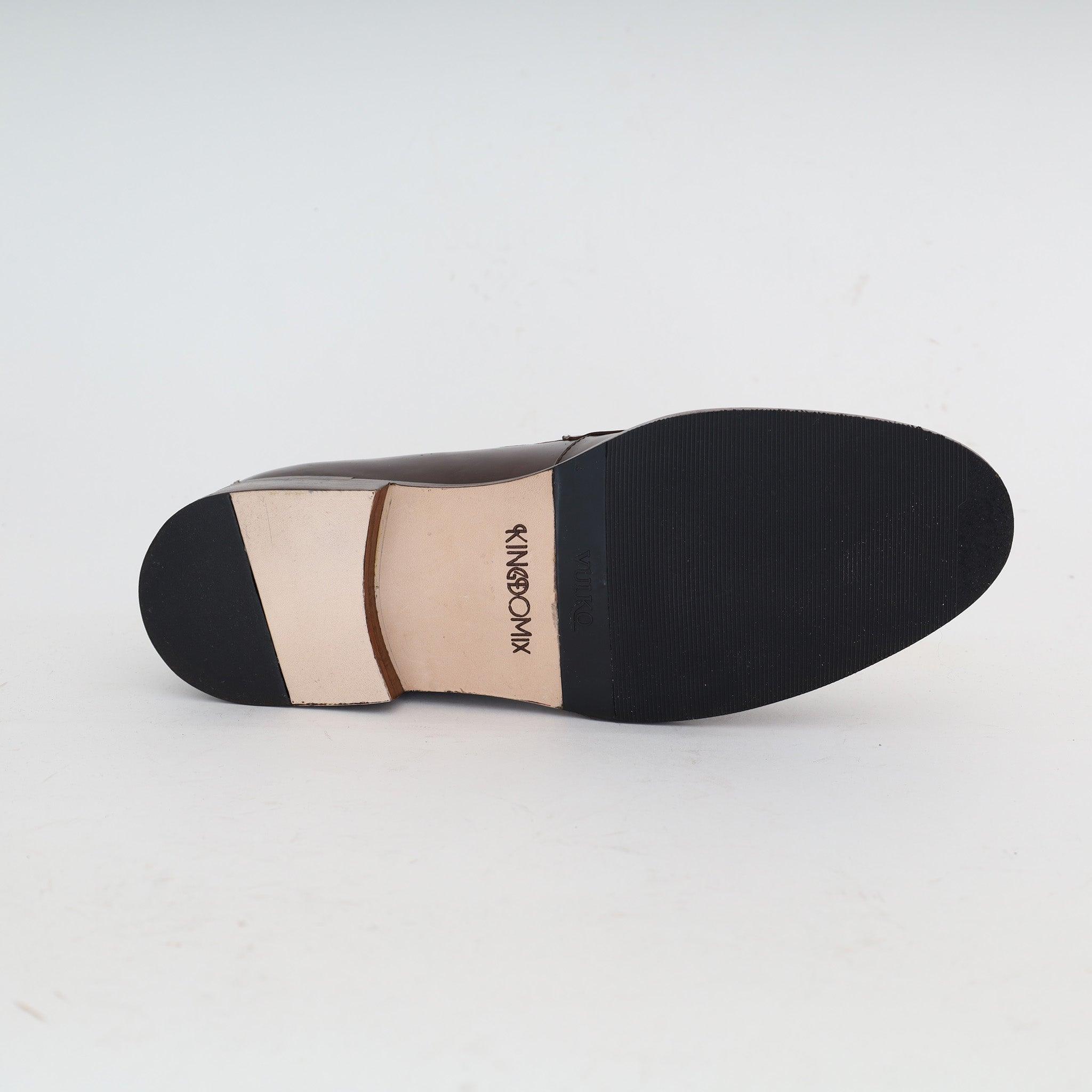 Juba Brown x White Penny loafer