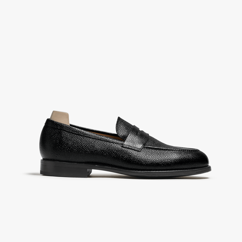 Mocassin Classique En Cuir Grainé Noir - Amenay